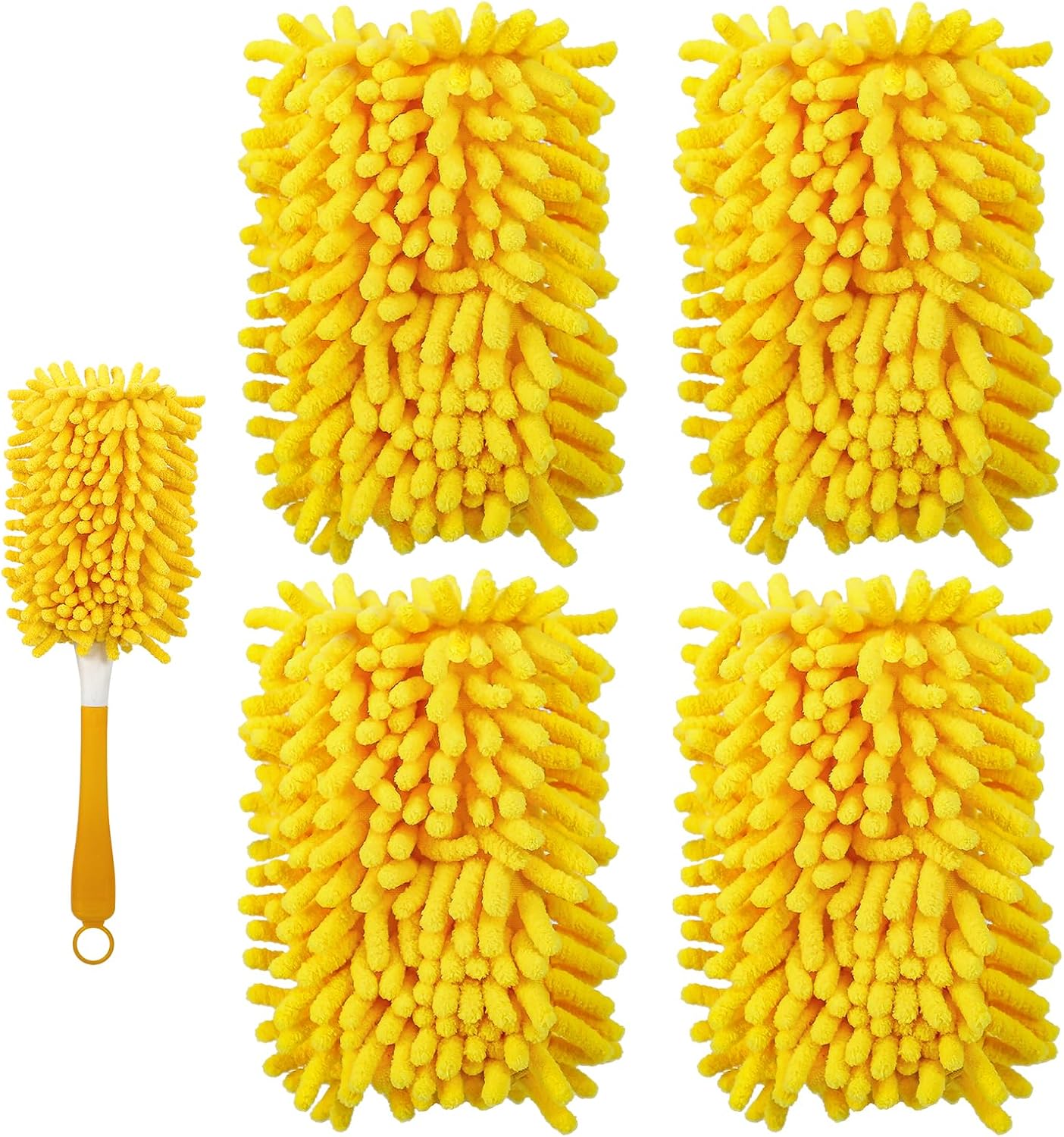 4+4 Reusable Duster Refill Compatible with Swiffer Hand Duster - 360 Heavy Duty Dusters Refills - Microfiber Ceiling Fan Duster for Swiffer Dusters Extended Handle(Handle is Not Included) - Image 2