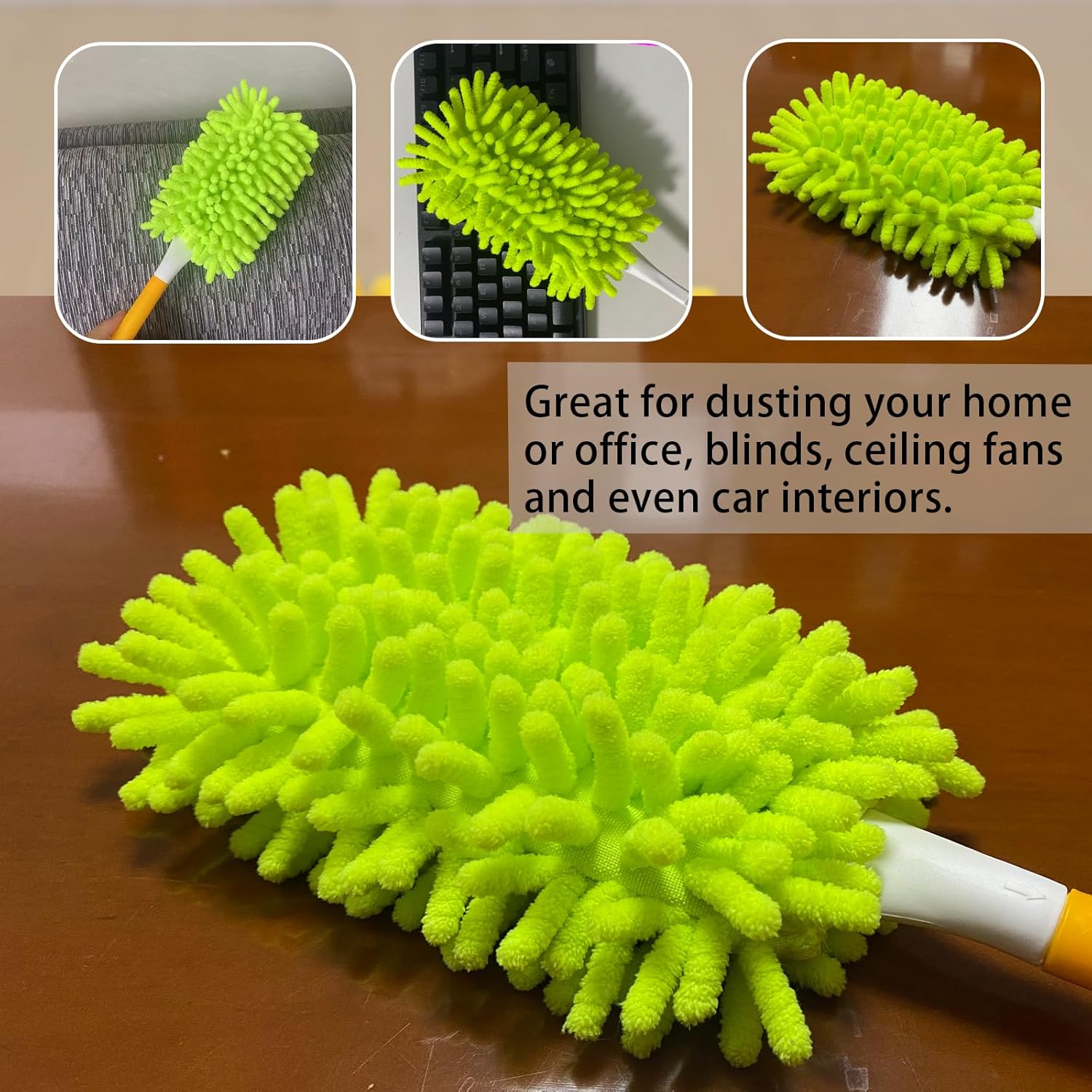 4+4 Reusable Duster Refill Compatible with Swiffer Hand Duster - 360 Heavy Duty Dusters Refills - Microfiber Ceiling Fan Duster for Swiffer Dusters Extended Handle(Handle is Not Included) - Image 7