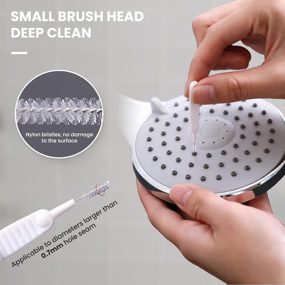 Shower Head Cleaning Brush for Small Hole, Multifunctional Shower Cleaning Tools, Anti-Clogging Nozzle with Storage Boxes, Showerhead Cleaning Brushes Picks for Household Bathroom (20 pcs) - Image 3