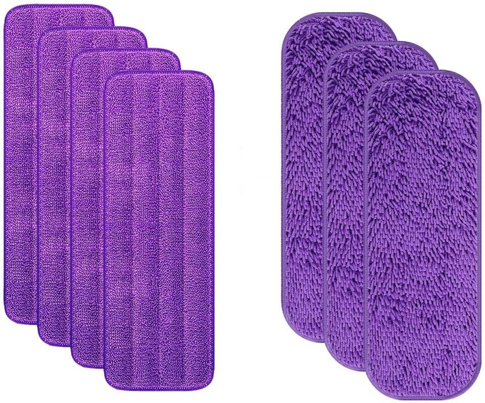 Reusable Power Mop Refills Pads Compatible with Swiffer PowerMop Mop - Power Mop Pads Refill - Washable Microfiber Pads for Multi-Surface Floor Cleaning, 4 Pack+3 Pack - Image 1