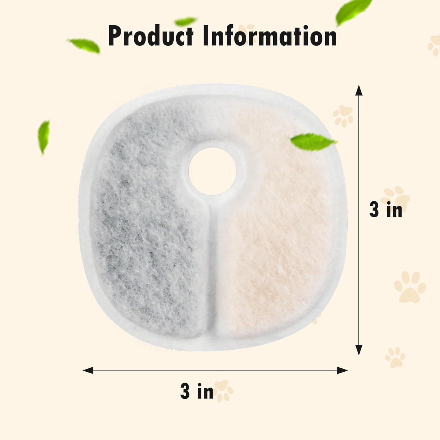 Filter Replacements Compatible with E1/E1+ Cat Fountain (2L/67oz), 16 Pack refills of 1 Year Set for Pet Water Fountain - Image 3