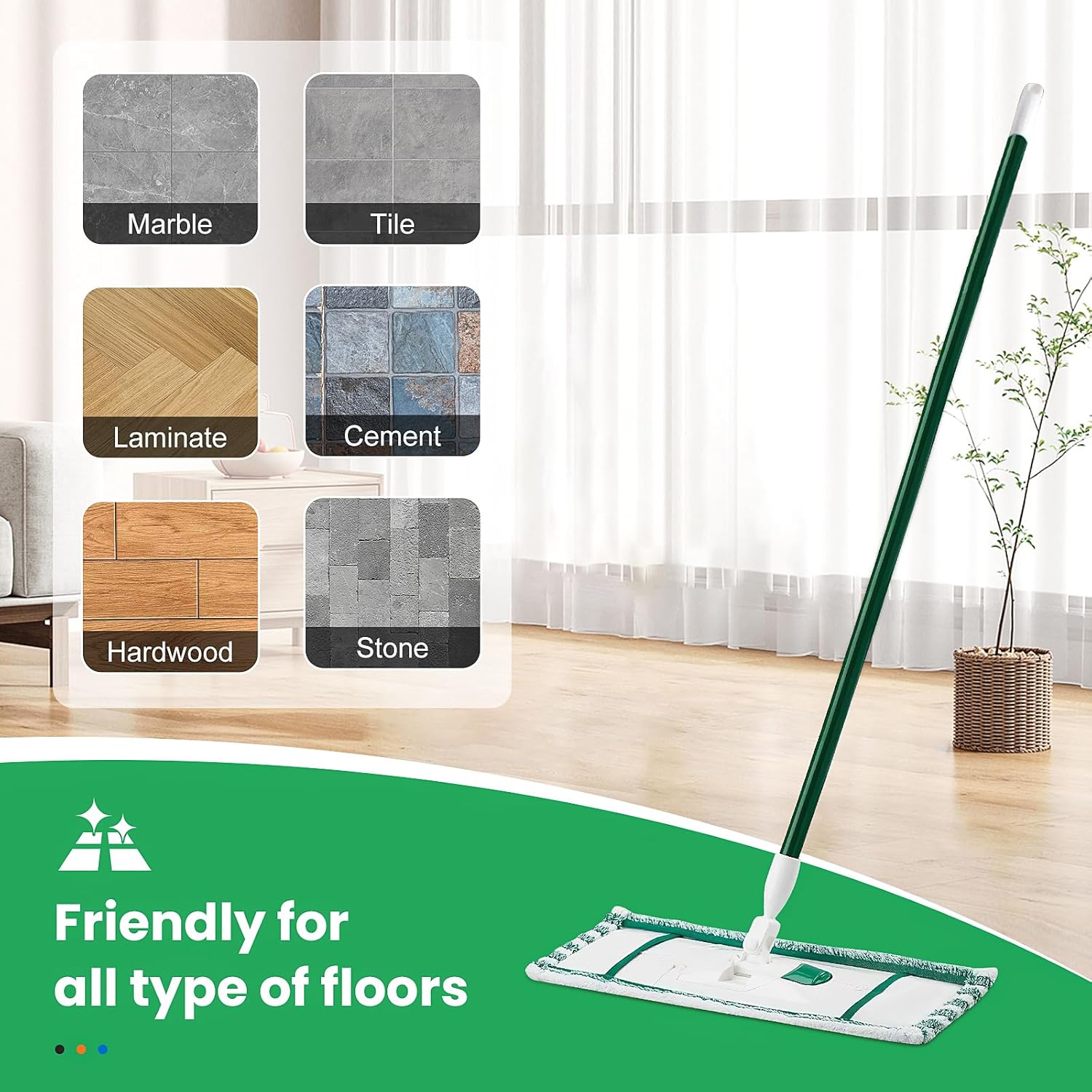 4 Pack Microfiber Mop Heads for Libman Microfiber Floor Mop, Mop Pads Refills for Libman Mop Head Replacement, Reusable & Washable Pads for Multi-Surface Floors, Wet & Dry Cleaning Pad - Image 4