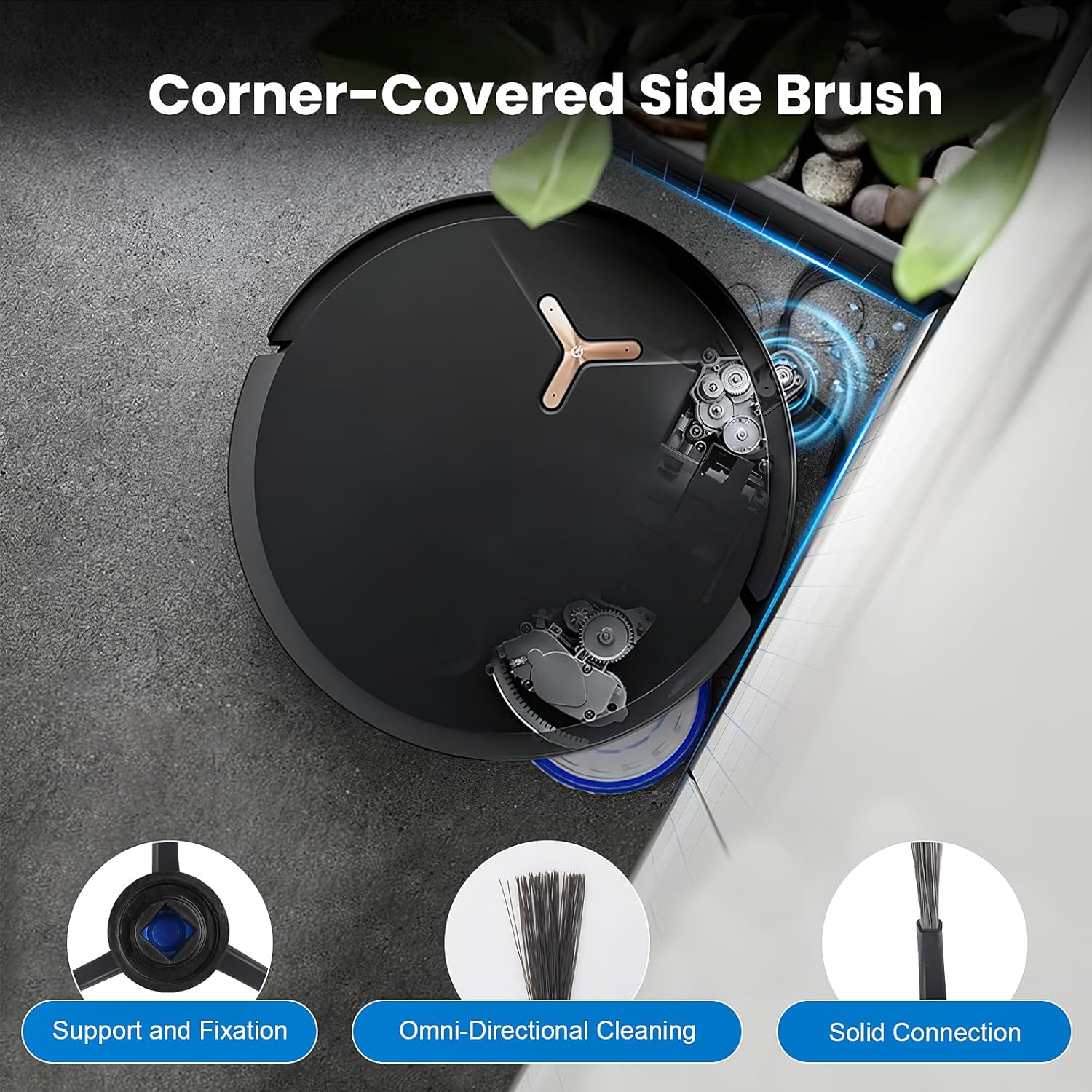 24 Pcs Replacement Parts for Ecovacs Deebot T50 Pro Omni / T50 Pro Omni Gen2 / T50 Omni Robot Vacuum, Include 1 Main Brush, 6 Dust Bags, 4 Filters, 6 Side Brushes, 6 Mop Pads and 1 Cleaning Tool - Image 6