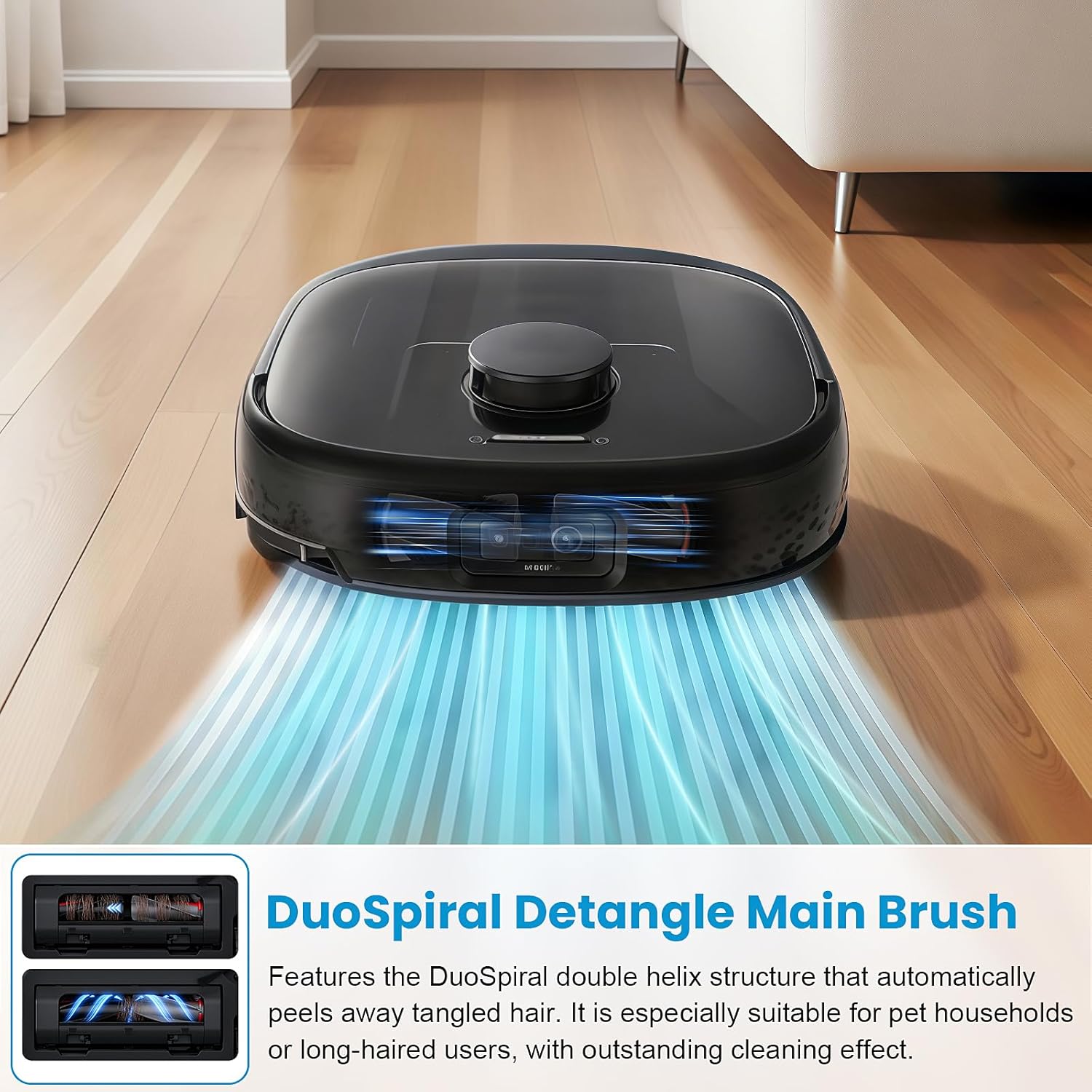 Accessories Kit Compatible with eufy E28 Omni / E25 Omni Robot Vacuum, Replacement Parts Include 1 Set (2) Main Brushes, 6 Dust Bags, 2 Roller Mops, 6 Side Brushes, 1 Cleaning Tool - Image 3