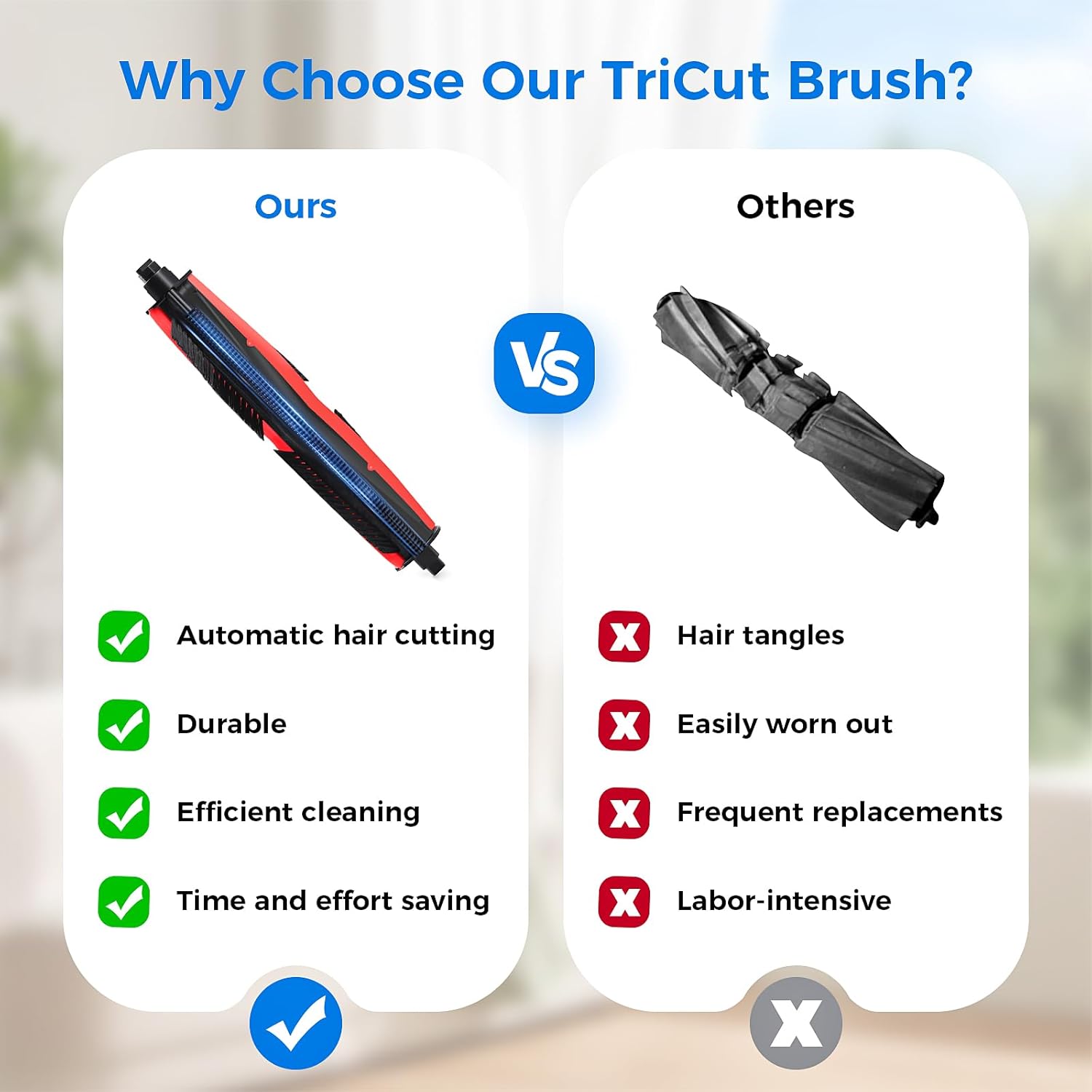 TriCut Brush for Roborock S7/S7 Plus/S7 MaxV/S7 MaxV Plus/S7 MaxV Ultra/S7 Pro Ultra/QV35A/QV35S/Q5/Qrevo Series/Q Revo/Qrevo Pro/Qrevo Plus/Q7 Series/T7S Series Robot Vacuum, Hair-Detangle Main Brush - Image 4