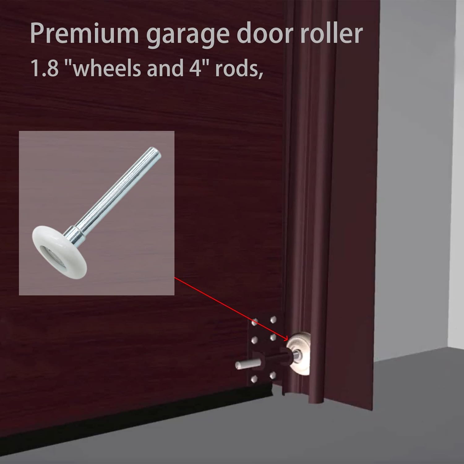 Garage Door Roller, White 1.8