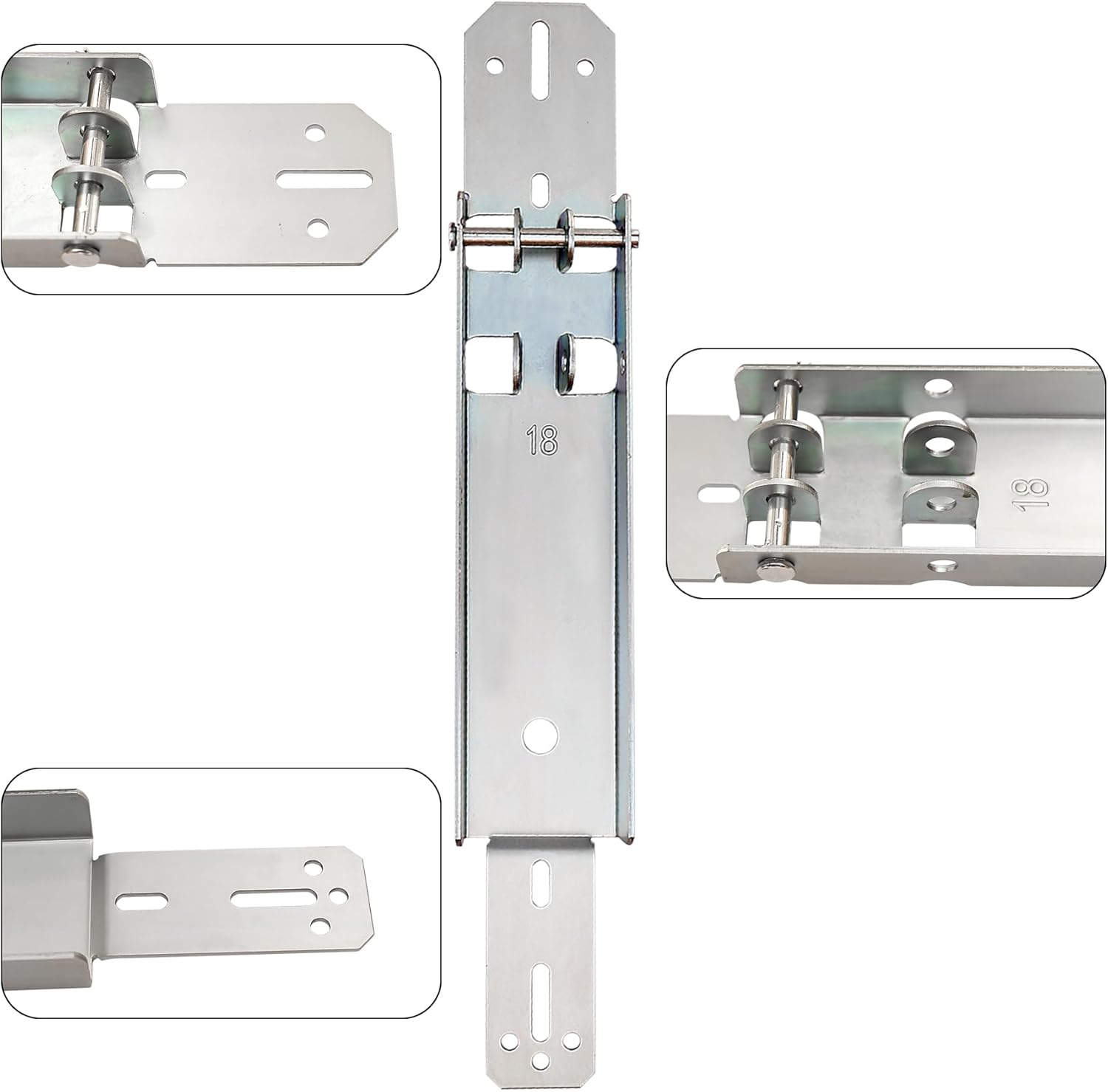 Xadnitu Garage Door Reinforcement Bracket, Operator Repair Hookup Brackets with Clevis Pin for Repairing Attach to The Garage Opener (18 inch) - Image 6