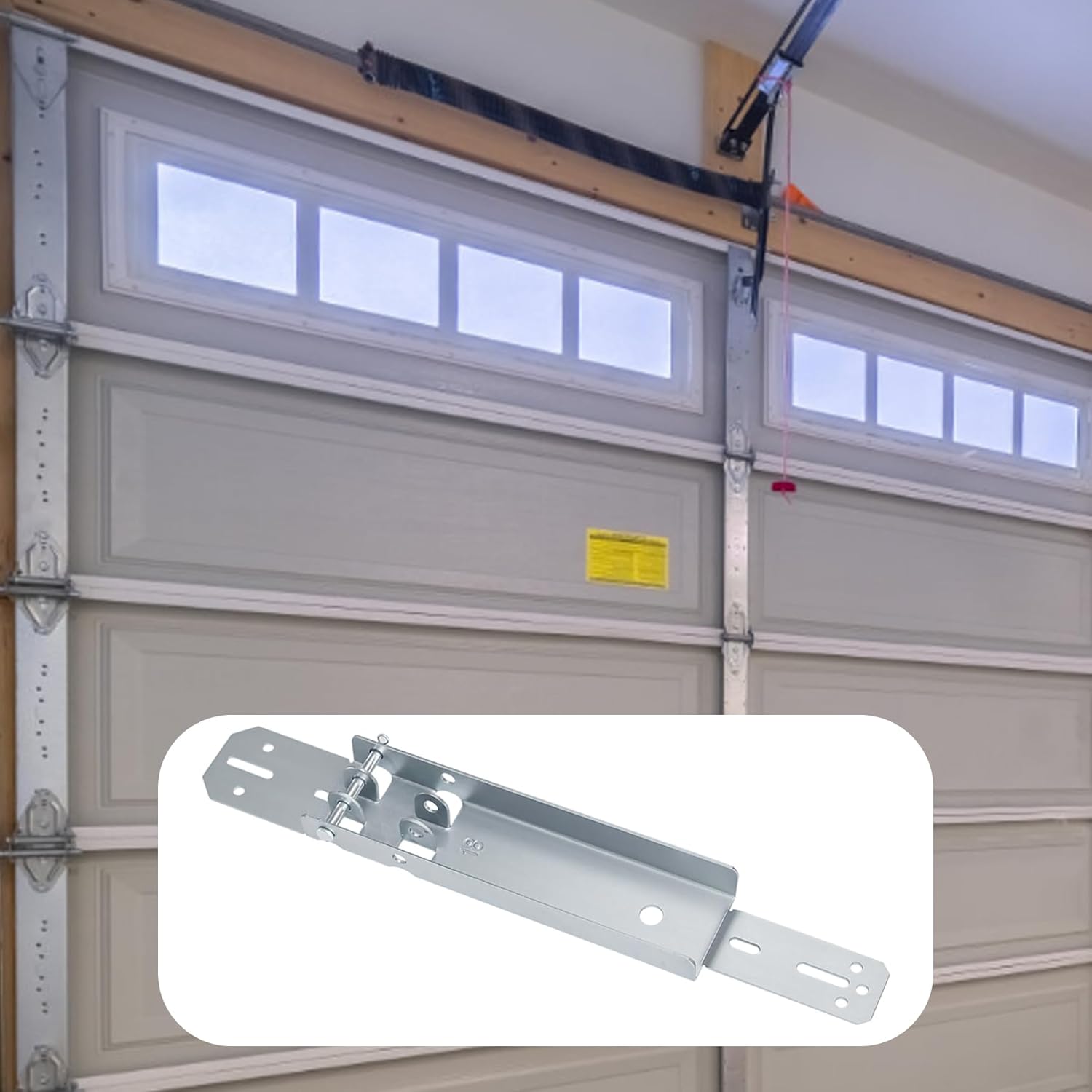 Xadnitu Garage Door Reinforcement Bracket, Operator Repair Hookup Brackets with Clevis Pin for Repairing Attach to The Garage Opener (18 inch) - Image 8