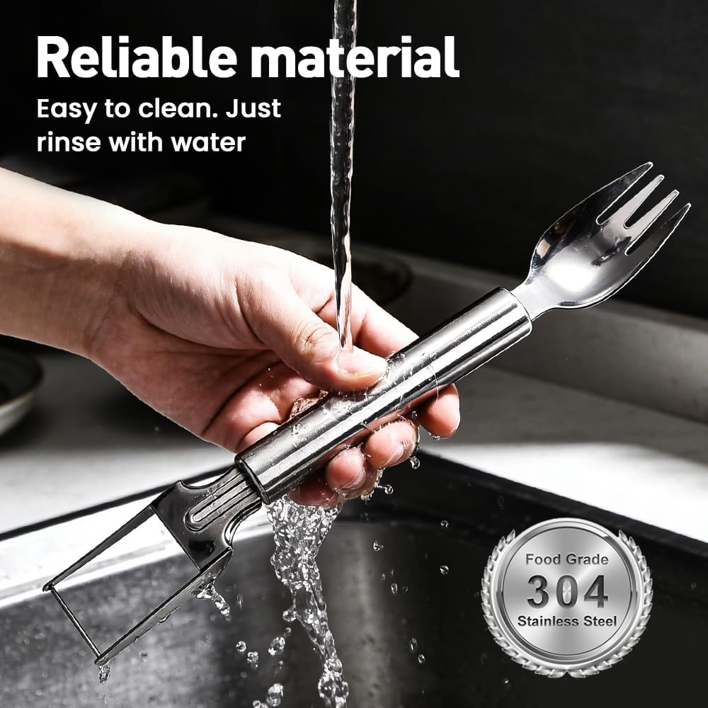2-in-1 Stainless Steel Fruit Cutter, Upgraded Watermelon Slicer Tool, Portable Fruit Forks for Home, Kitchen and Camping (2 Pcs) - Image 4