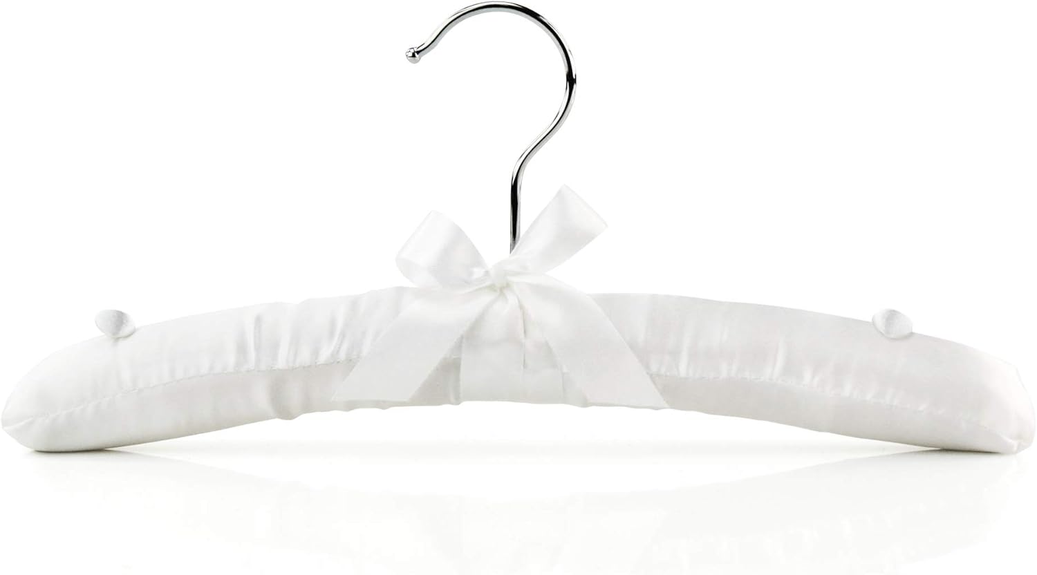 HANGERWORLD Pack of 3 Small Kids Satin Padded Hangers - 11.8inch Soft White Infant, Toddler and Baby Hangers for Nursery Closet - Image 7