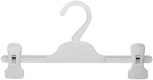 HANGERWORLD Kids Pants Hanger with Adjustable Clips (10 Pack, White) - 11inch Perfectly Sized for Baby, Kids, Child and Teens Pants, Skirts, Slacks and Jeans - Image 2