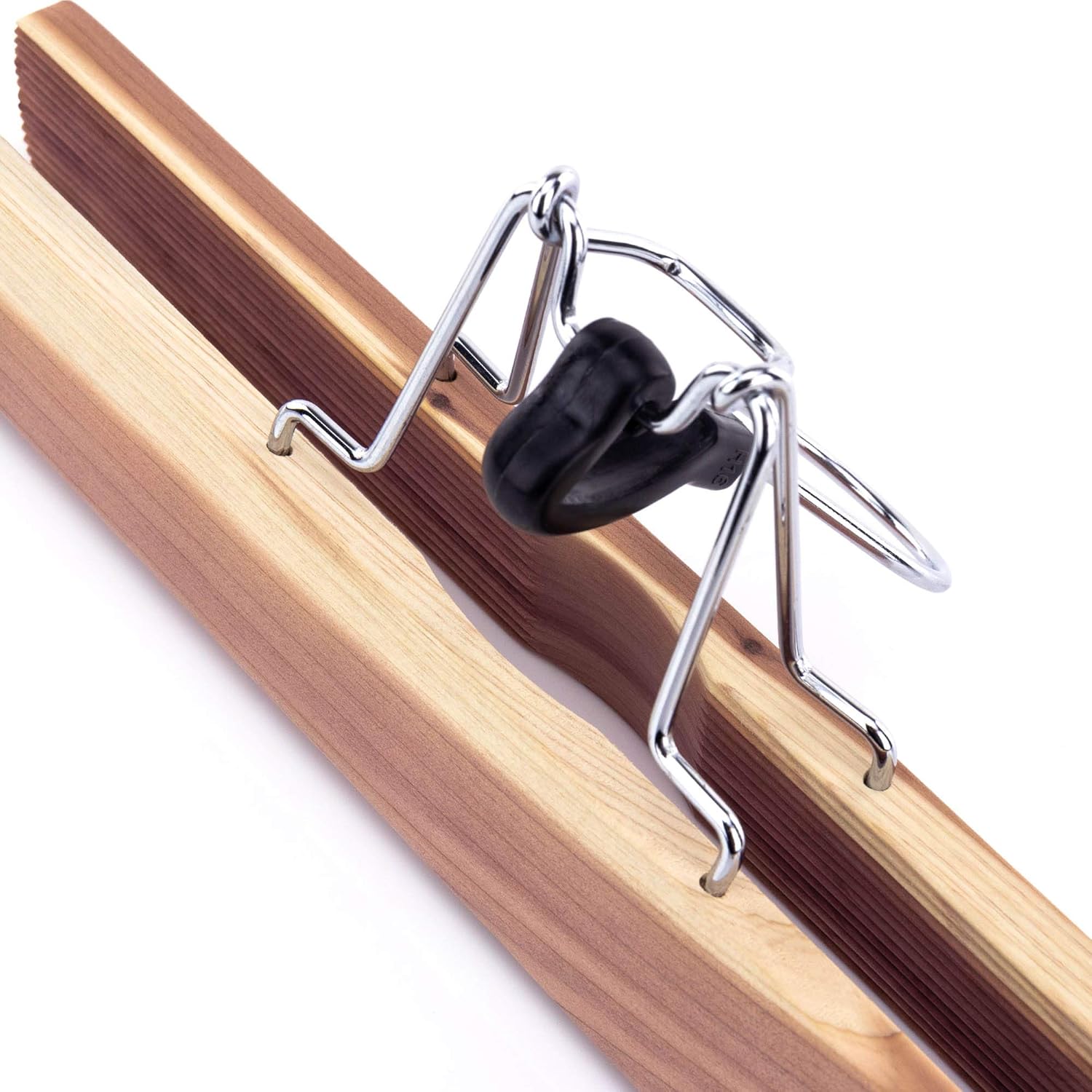 HANGERWORLD Pack of 10 Skirt and Pants Hangers with Clamp Clips, 10.6inch American Cedar Wood Hanger - Image 7