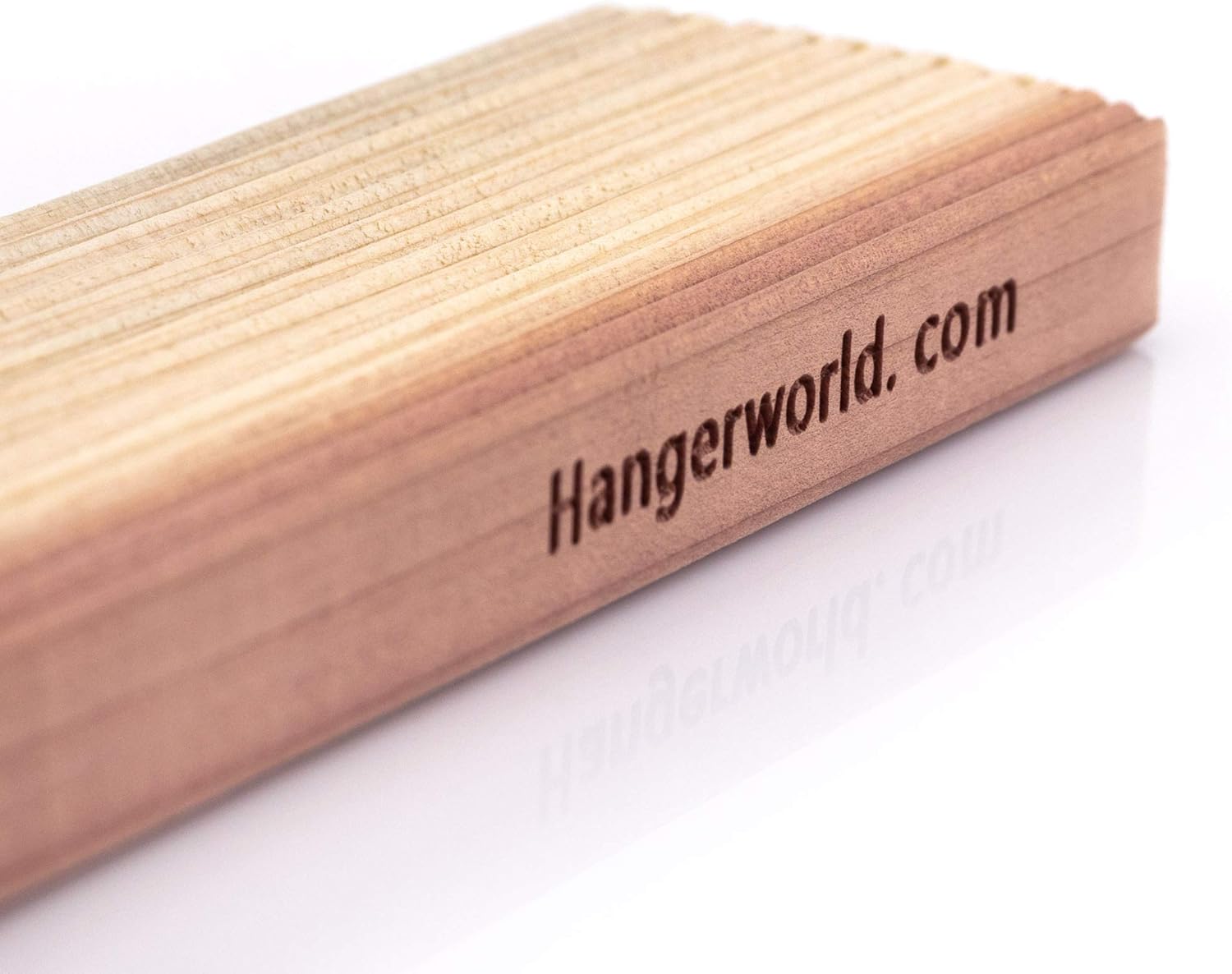 HANGERWORLD Pack of 10 Skirt and Pants Hangers with Clamp Clips, 10.6inch American Cedar Wood Hanger - Image 8
