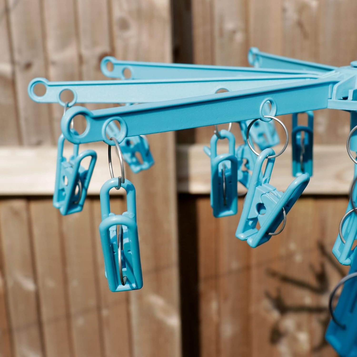 HANGERWORLD 20 Clip Hanging Laundry Drying Rack for Socks, Underwear and Baby Clothes (2 Pack) - Image 3