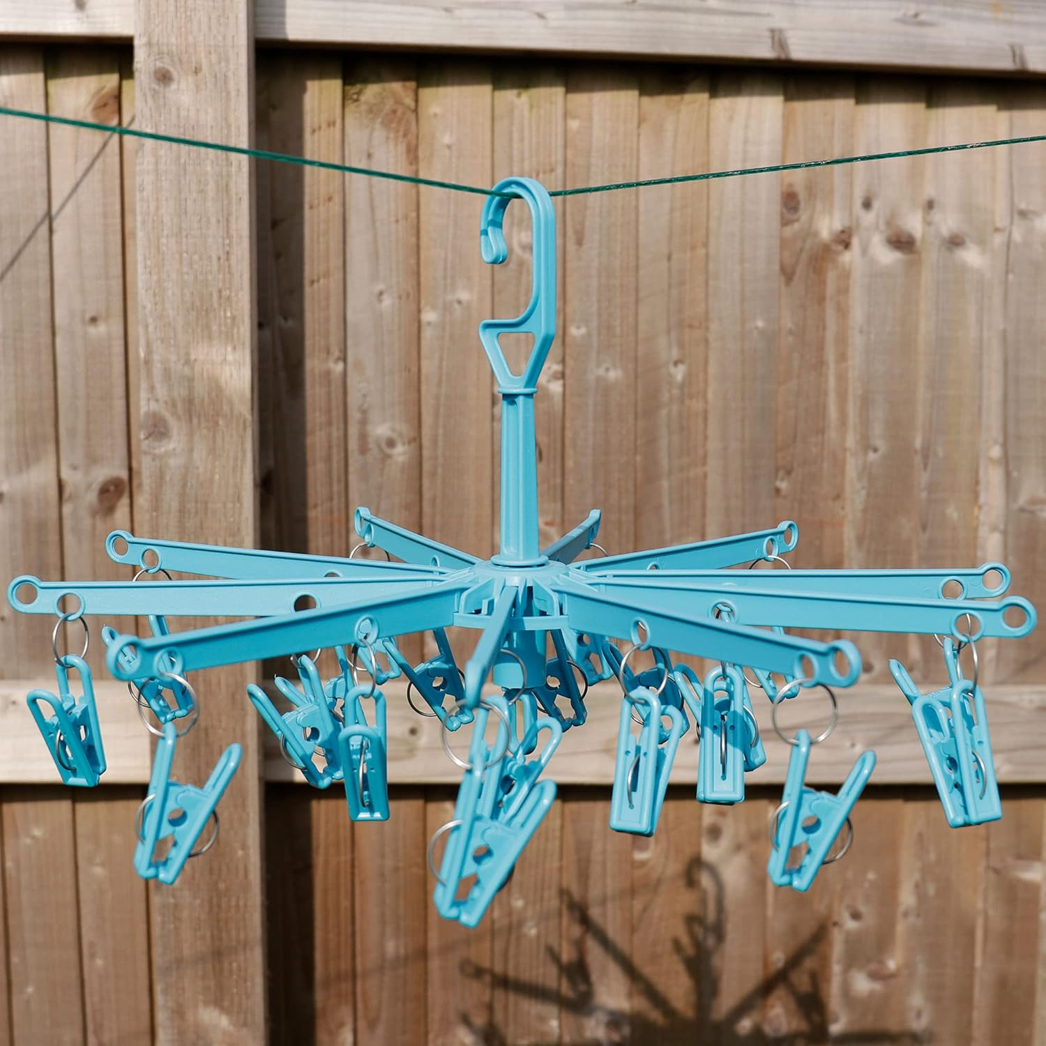 HANGERWORLD 20 Clip Hanging Laundry Drying Rack for Socks, Underwear and Baby Clothes (2 Pack) - Image 4