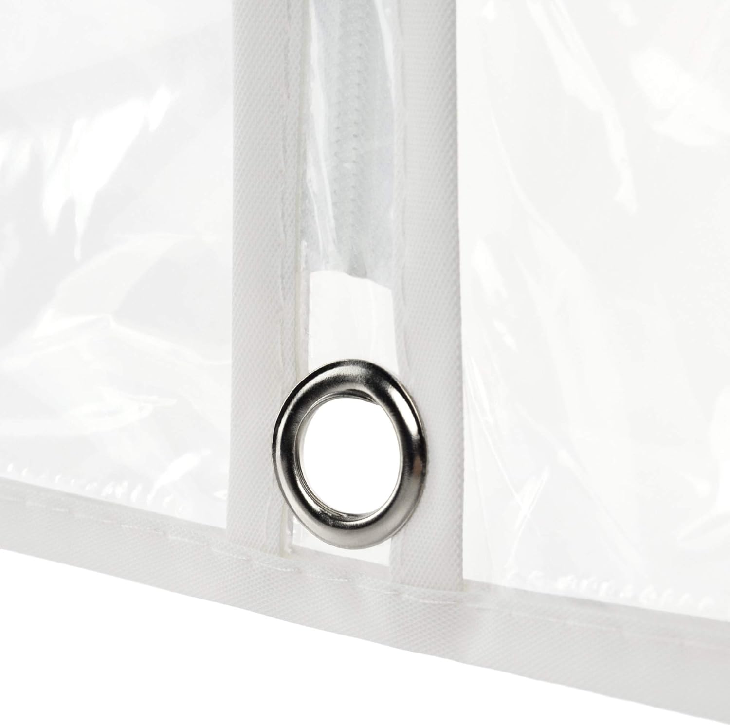 HANGERWORLD Clear 40inch Showerproof White Trim Suit Coat Garment Clothes Carry Cover Protector Bags (12) - Image 7