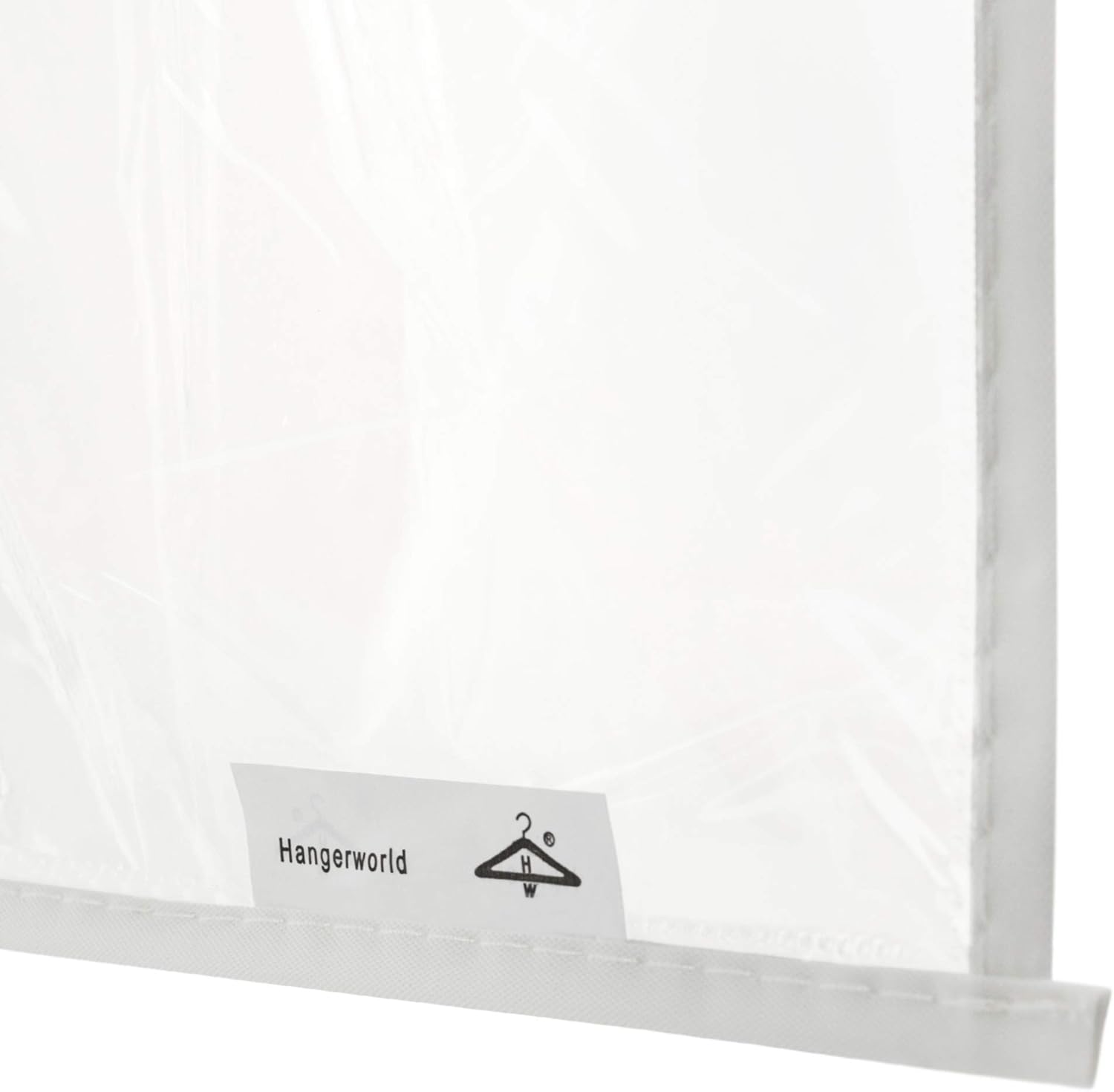 HANGERWORLD Clear 40inch Showerproof White Trim Suit Coat Garment Clothes Carry Cover Protector Bags (12) - Image 8