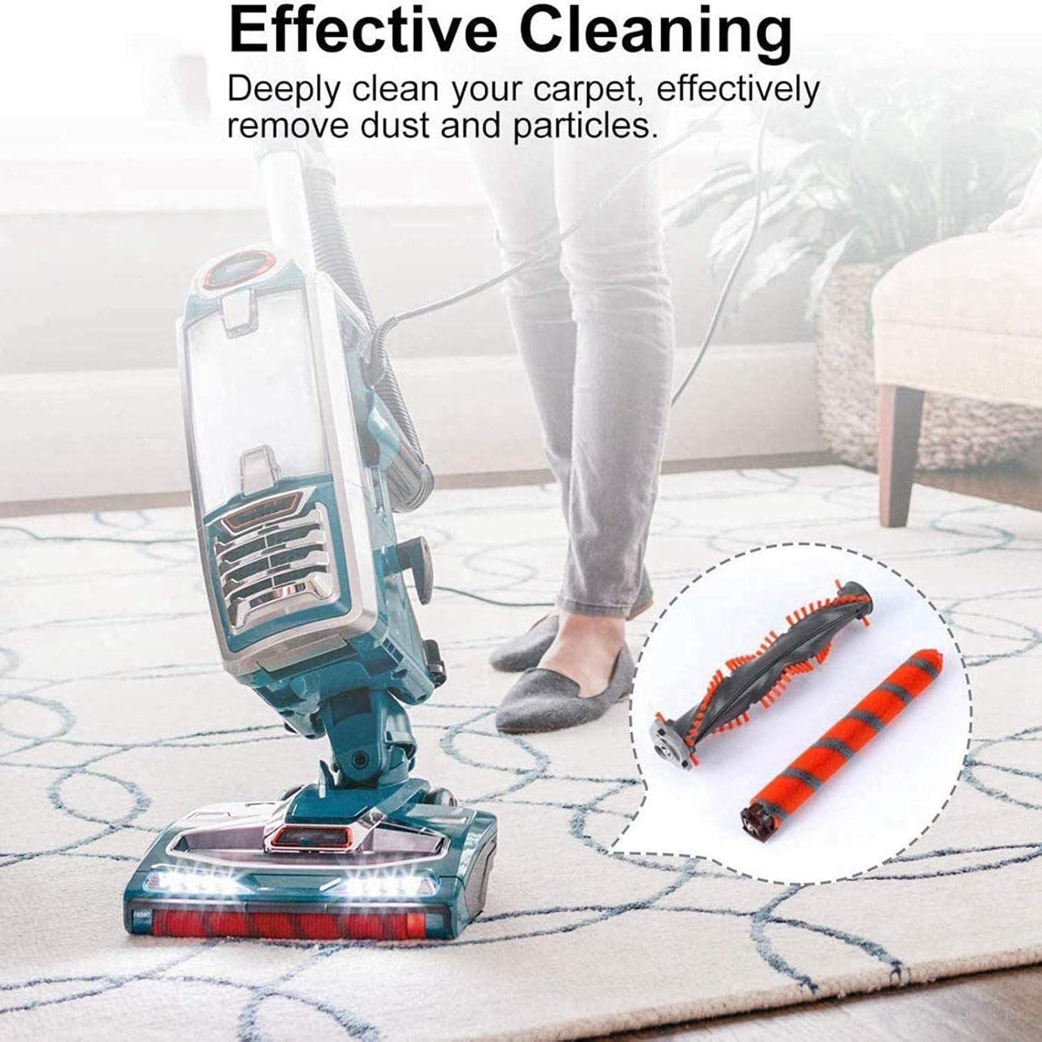 Brush Roll Replacement for Shark DuoClean NV800, NV800W, NV801, NV803, HV380, HV380C, HV380W, HV381, HV381C, HV382, HV382BRN, HV383, HV384Q Vacuum Cleaner Roller Brush - Image 4