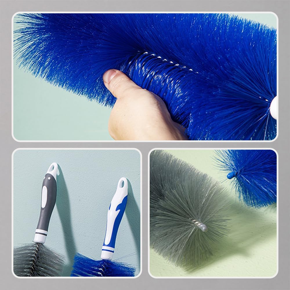 Fan Cleaner Brush, 2025 New Bendable Dusting Brush for Electric and Blind, Reusable Microfiber Dust Collector, Non-disassembly Cleaning (Blue) - Image 6