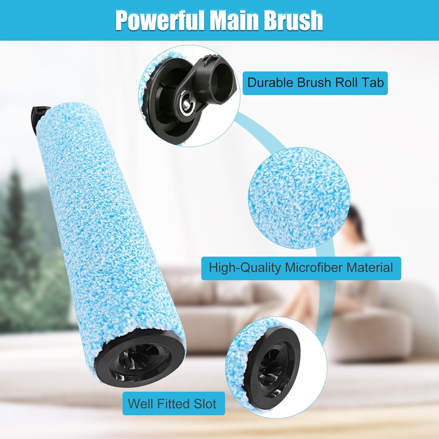 WD161 Brush Roller and Filter for Shark HydroVac Vacuum Cleaner compatible with Shark WD161 WD261 AW261 and WD101 WD201 WD100 WD200 AW201 WD200C WD201C WD101C WDB1, WDB2, WDFF1, WDFF2, WDB1F2 Vacuums - Image 3