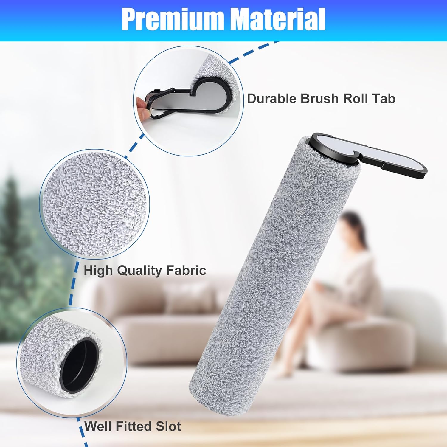 F25 Series Roller Brushes and HEPA Filters Compatible with Roborock F25, F25 ACE, F25 ALT, F25 LT, F25 RT, F25 GT Wet Dry Vacuum Cleaner-6 Pack - Image 3