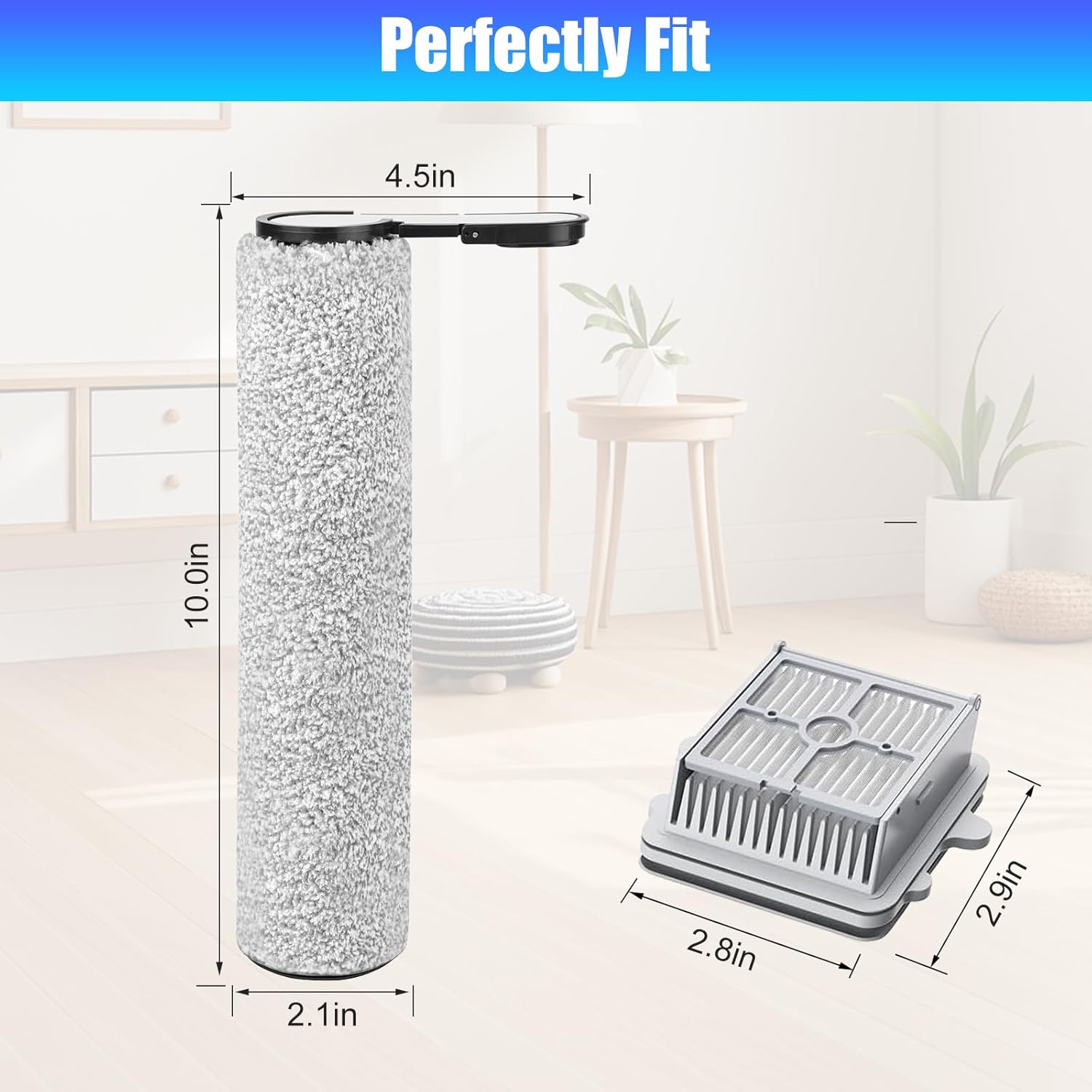 F25 Series Roller Brushes and HEPA Filters Compatible with Roborock F25, F25 ACE, F25 ALT, F25 LT, F25 RT, F25 GT Wet Dry Vacuum Cleaner-6 Pack - Image 7