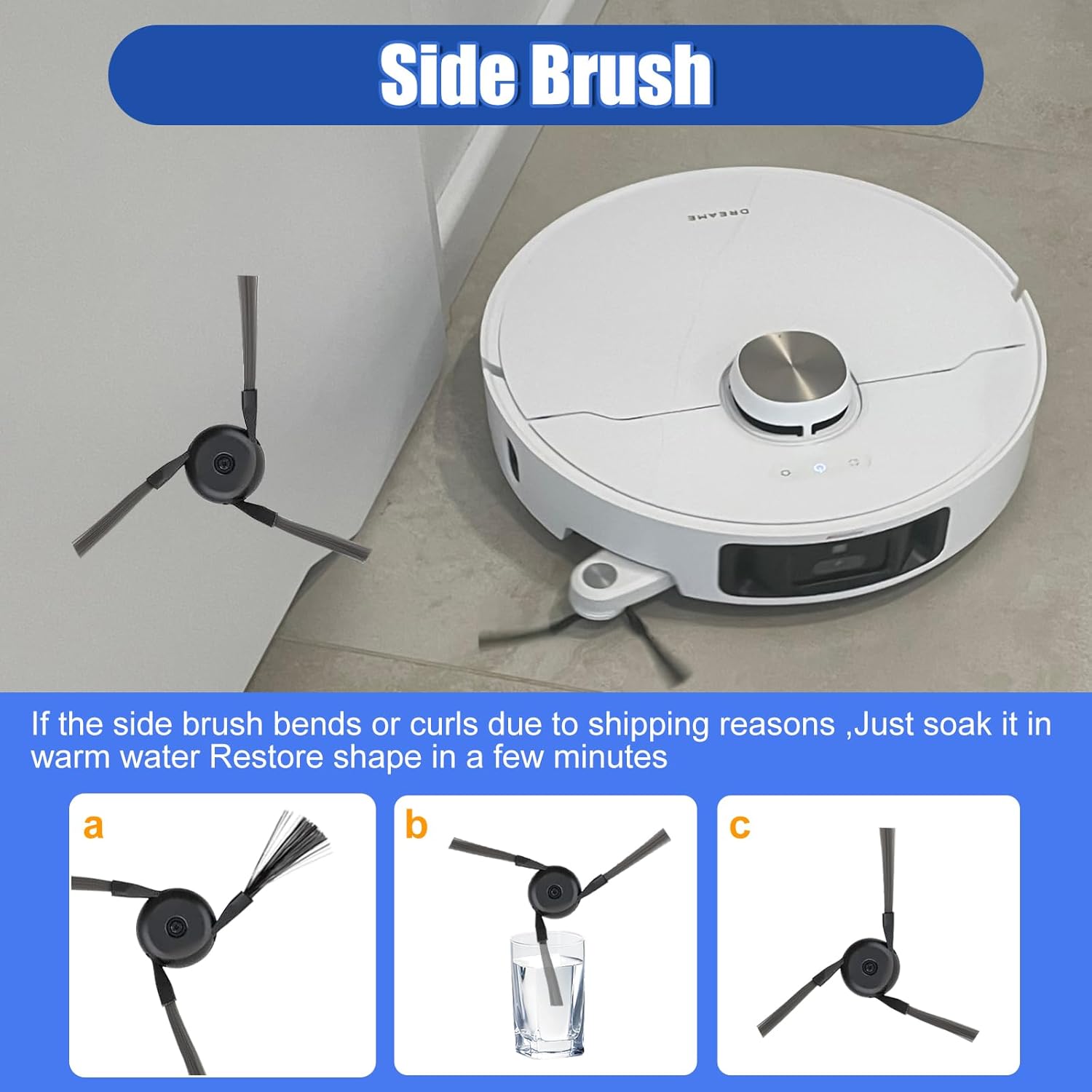 X40 Ultra Accessories Kit for Dreame L40 Ultra,X40 Master& MOVA P10/P50 Pro Ultra Replacement Parts-1 Roller Brushes,4 Mop Pads,4 Dust Bags,4 Filters,4 Side Brushes,1 Clean Tools,1 Screwdriver -19Pack - Image 6