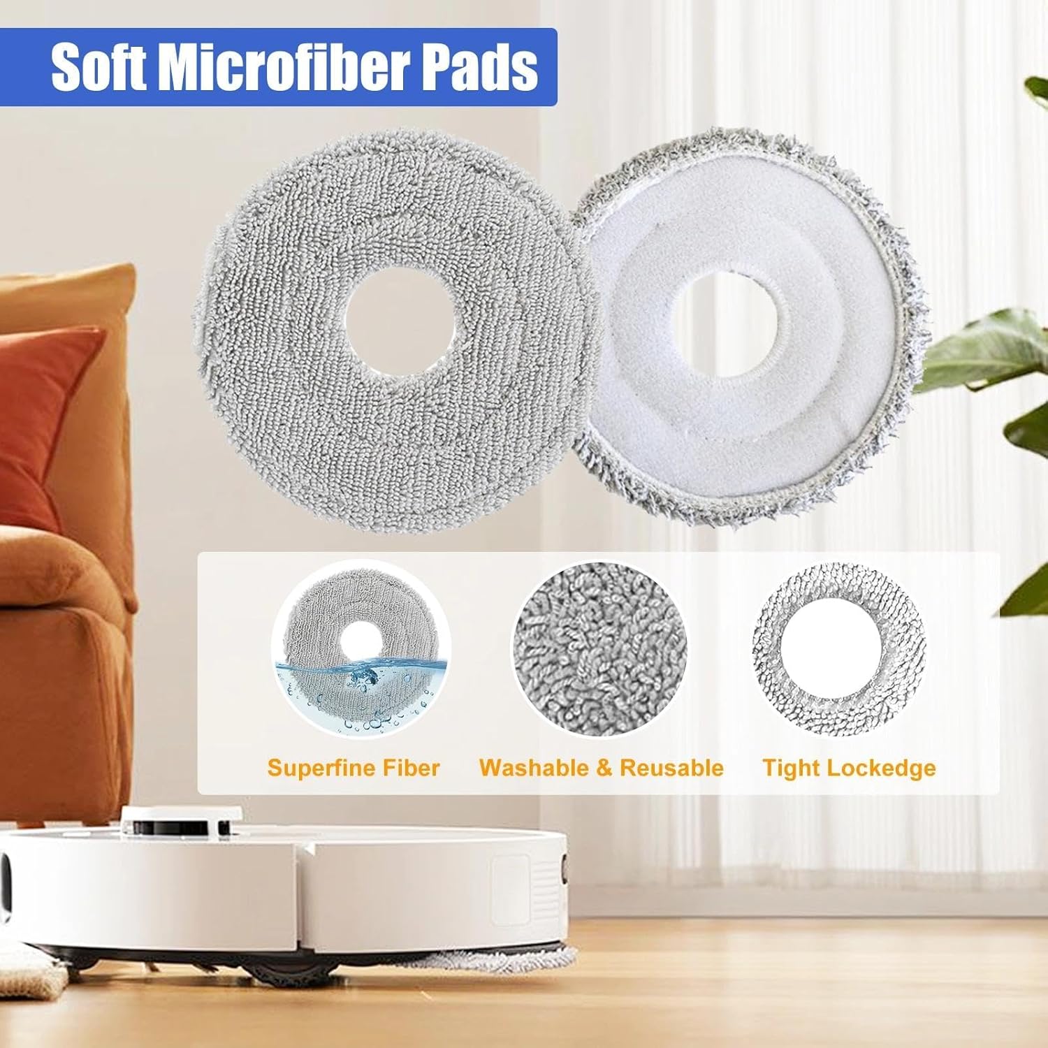 Replacement Parts Kits for Dreame L10s Ultra Gen 2/ L10s Pro Ultra Heat/ X30 Ultra/Mova E30 Ultra Vacuum Cleaners 1 Brush Roll 4 Side Brushes 4 Mops 4 Filters 4 Dust Bags with Cleaning Tool Brush - Image 5