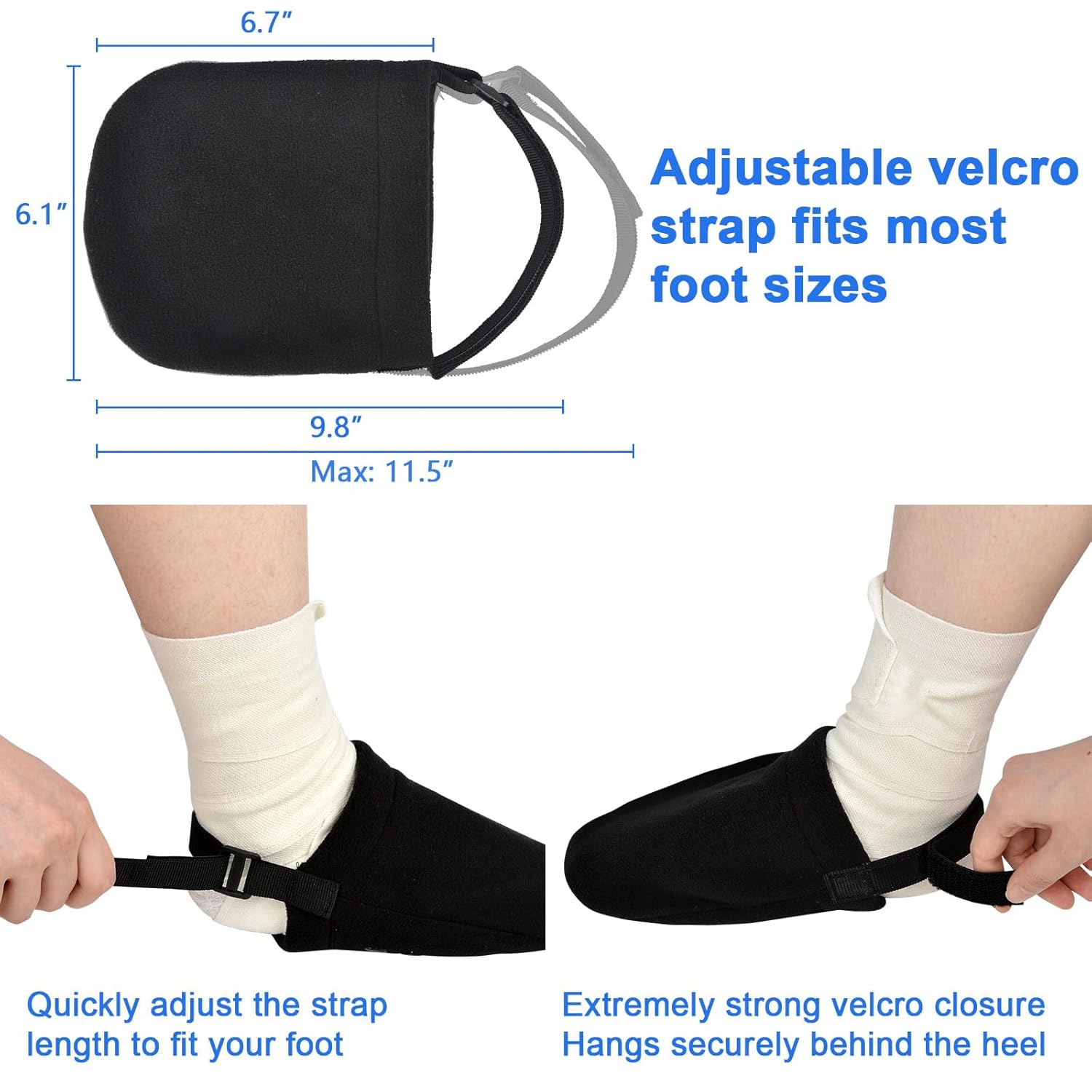 iGuerburn 2Pcs Cast Sock Cover for Foot, Non-slip Cast Toe Cover Keep Toe Clean & Warm, Foot Surgery Recovery Supplies Cast Cover Protector for Women Men Adults - Image 3