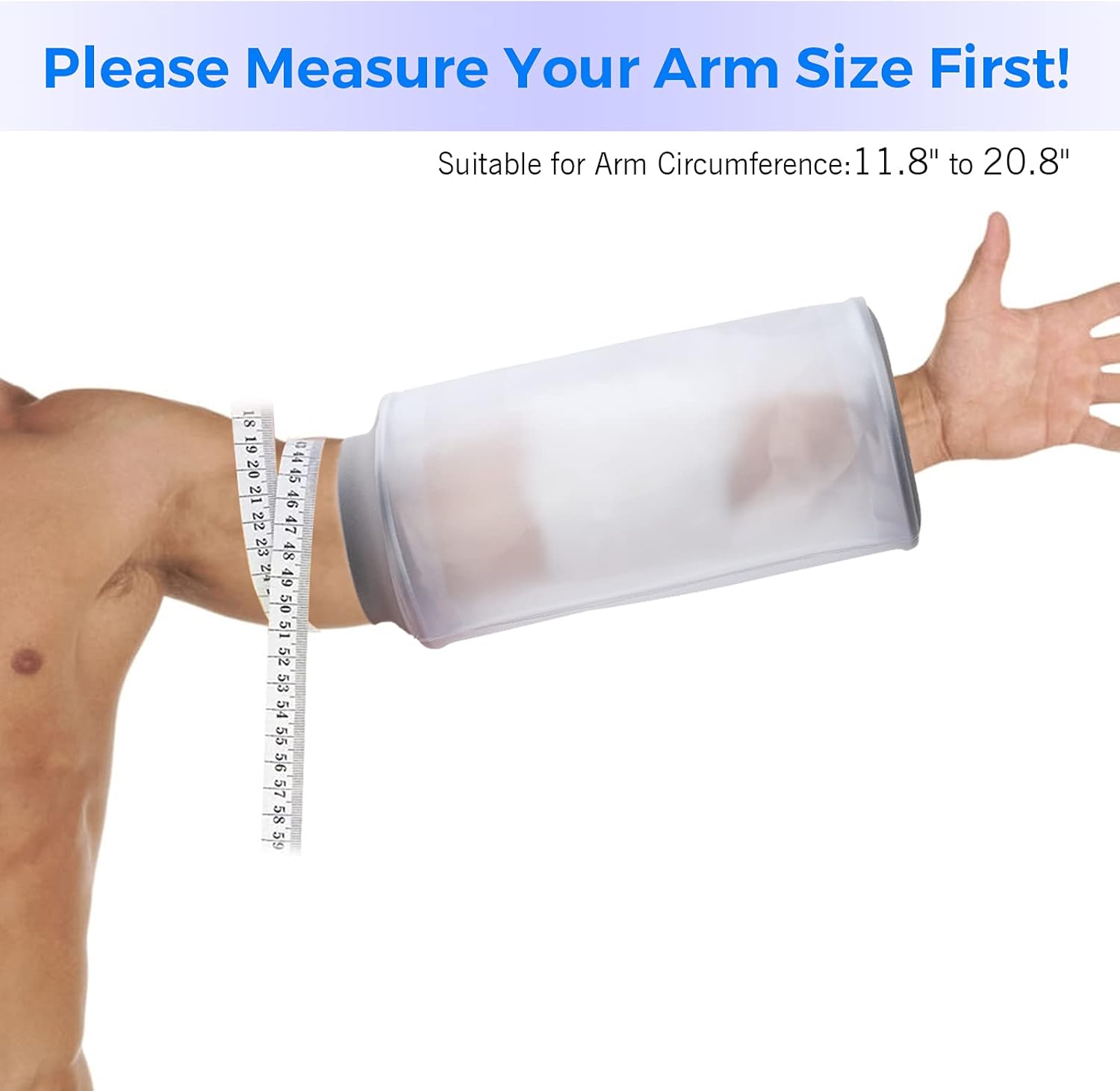 PICC Line Shower Cover, PICC Line Covers for Upper Arm, Reable IV&PICC Line Sleeve Protector for Shower Adult, Waterproof Cast Covers for Arm Elbow Chemotherapy Home Infion Bandage Dressing Wound - Image 7