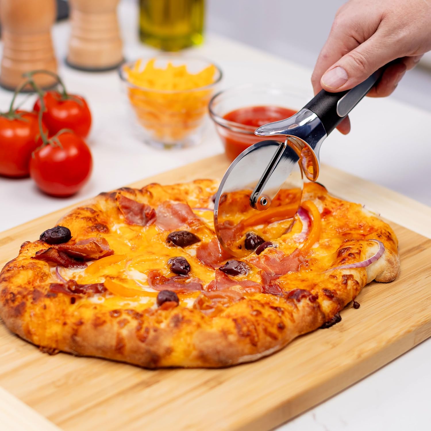 Premium Stainless Steel Pizza Cutter Wheel Pizza Slicer, 3.5-inch Pizza Cutter Wheel - Image 4