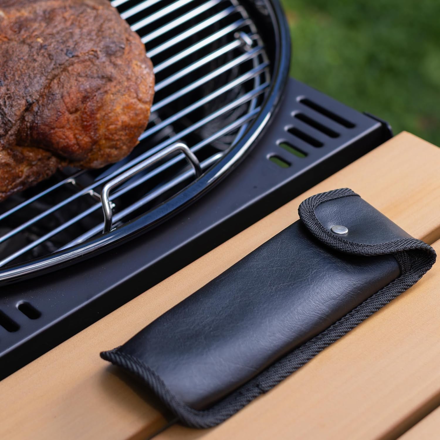Protective Leather Case for PT-100 Thermocouple Thermometer – Ctom-Fit Holder with Snap-Close Cover, Belt Loop & Padded Interior for Professional e - Image 3
