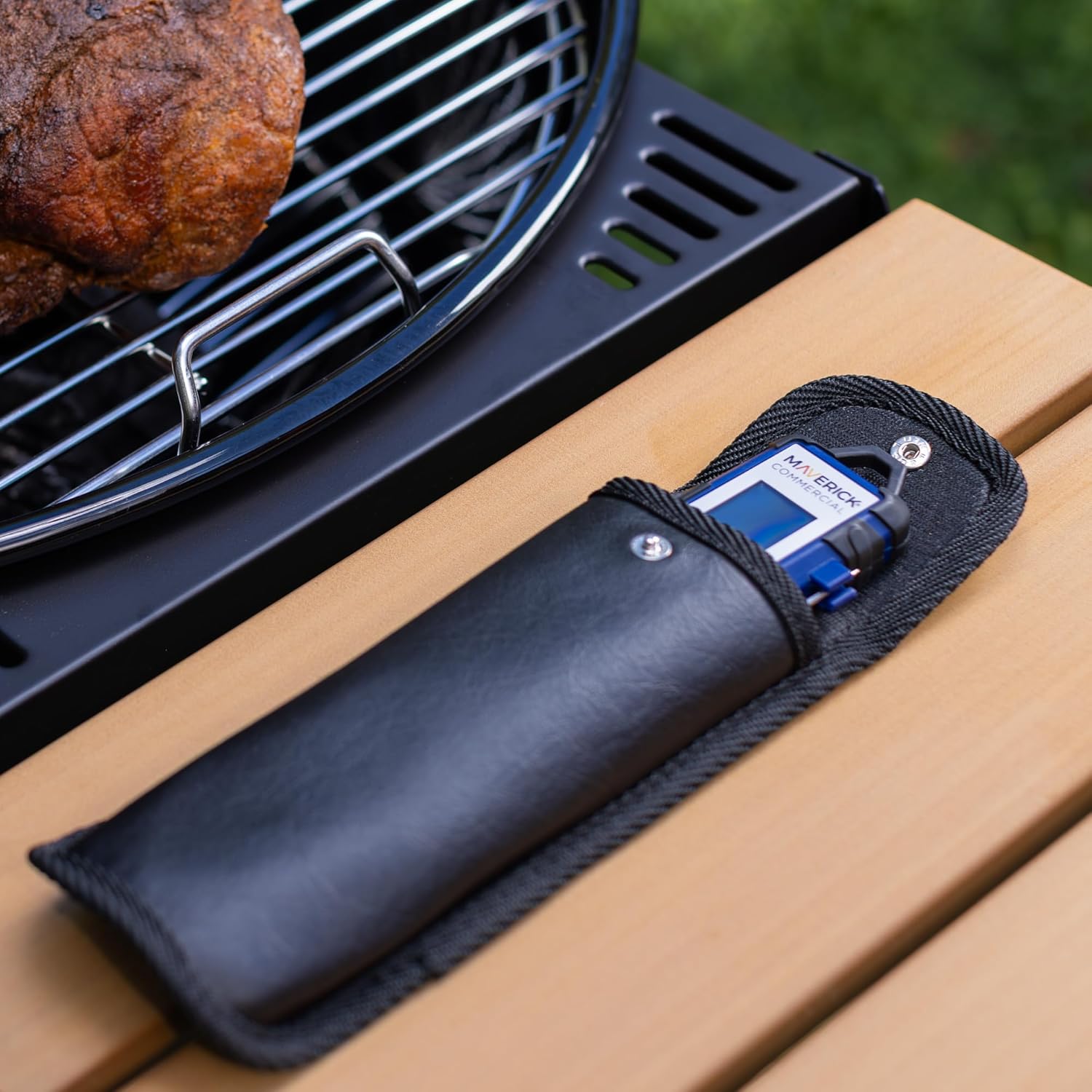 Protective Leather Case for PT-100 Thermocouple Thermometer – Ctom-Fit Holder with Snap-Close Cover, Belt Loop & Padded Interior for Professional e - Image 4