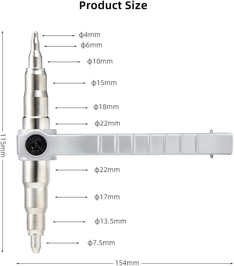 Copper Pipe Tube Expander Tool manual Swaging hand tool Refrigeration Tube Expanding Tool kit 1/4” to 7/8” - Image 6