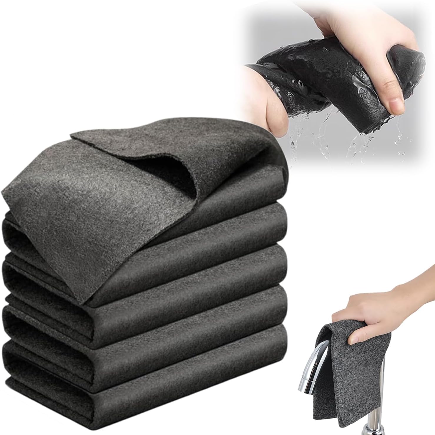 Thickened Magic Cleaning Cloth, Reusable Microfiber Cleaning Cloth, Streak Free for Glass, Cars, Windows, Mirrors, and Home Use (15pcs) - Image 1