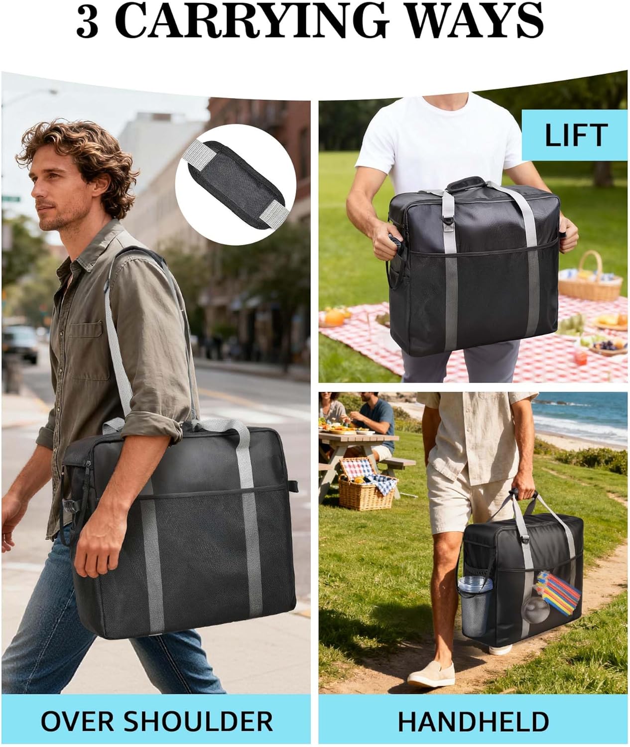 Carrying Bag for Ninja Slhie Machine FS301 & FS300, Portable Travel Tote Storage Bag with Front-Opening Design for Frozen Drink Maker, Thick Padded Protector for Machine Accessories - Image 5