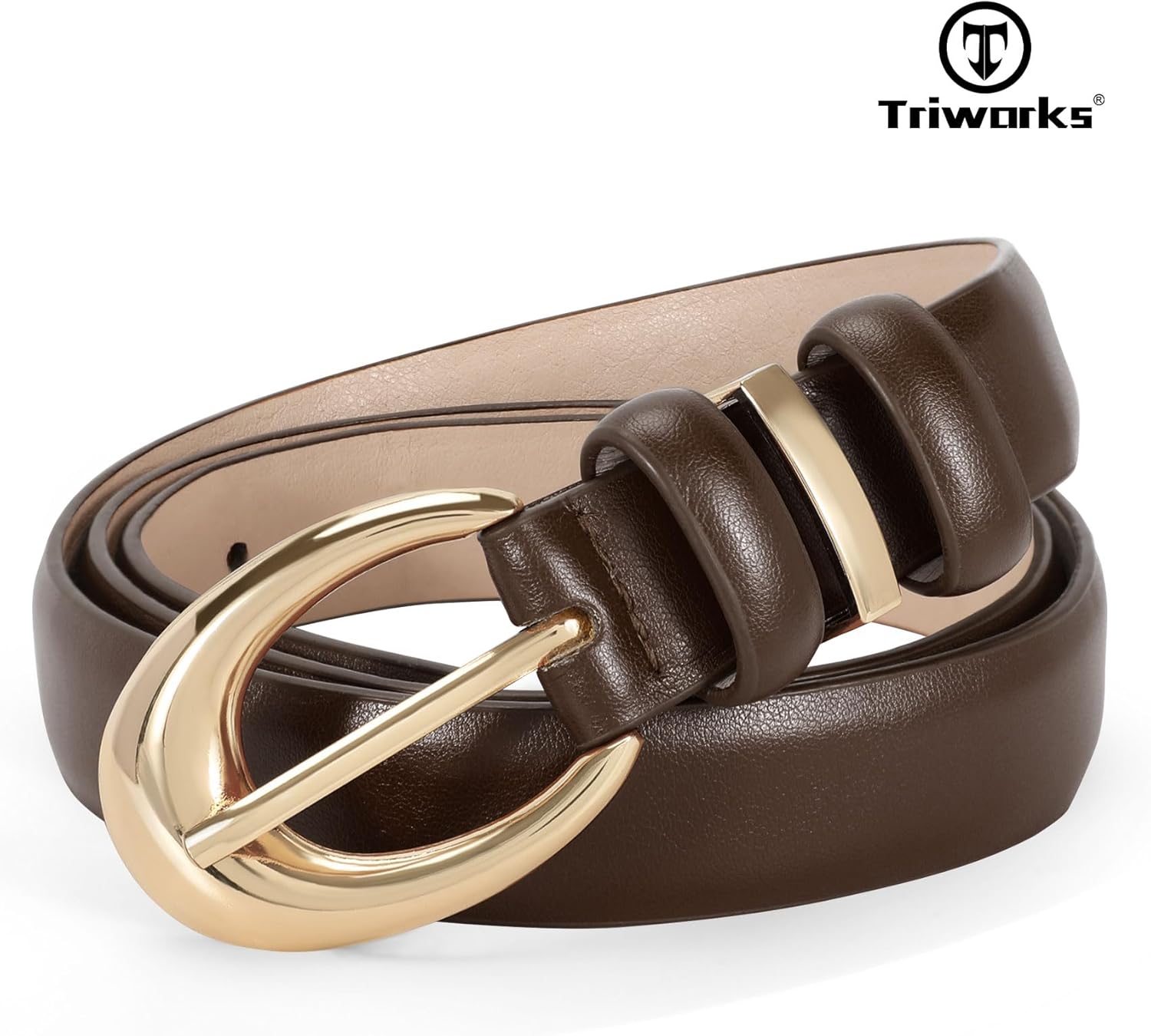 3 Pack Women Leather Belt for Jeans Pants Fashion Ladies Faux Leather Belt with Gold Buckle - Image 5