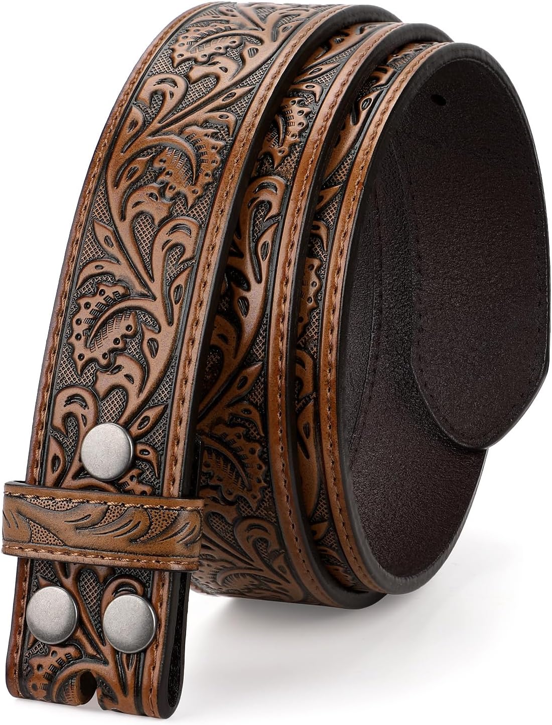 Western Belt Strap for Men without Buckle 1.5