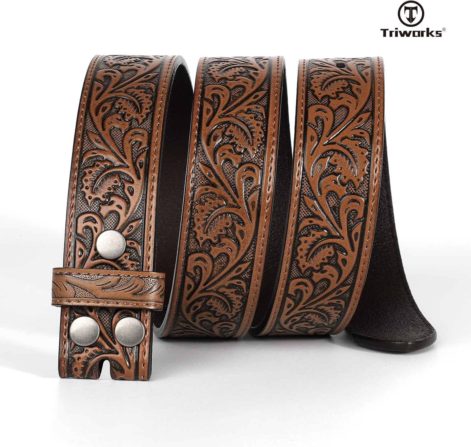 Western Belt Strap for Men without Buckle 1.5