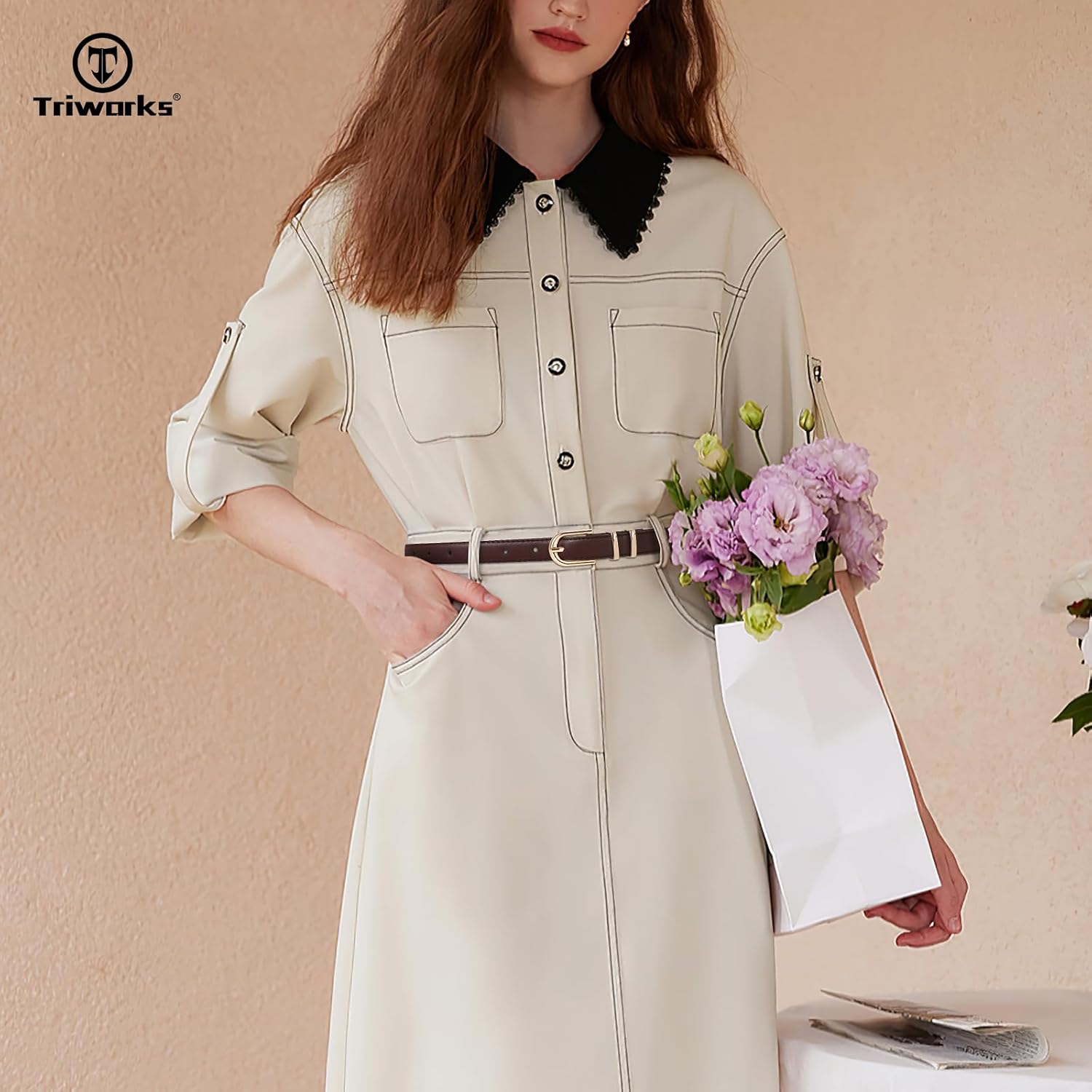 2 Pack Women Skinny Leather Belts for Jeans Pants Thin Faux Leather Belt with Gold Buckle - Image 4