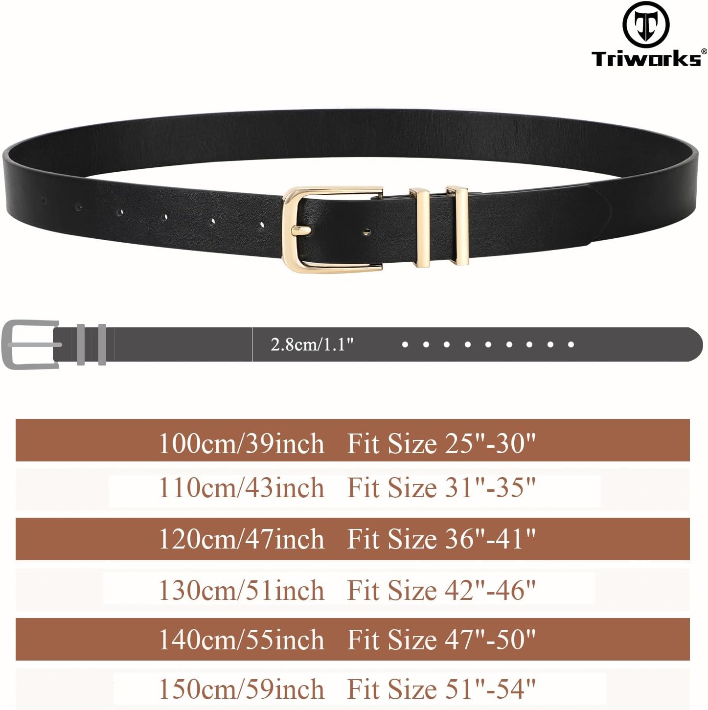 3 Pack Women Belts For Jeans Pants Dresses Ladies Leather Waist Belts - Image 6