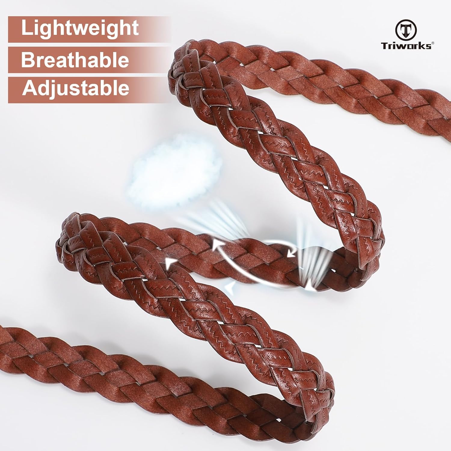 2 Pack Women's Skinny Braided Leather Belts Thin Woven Waist Belts for Jeans Pants Dresses - Image 4