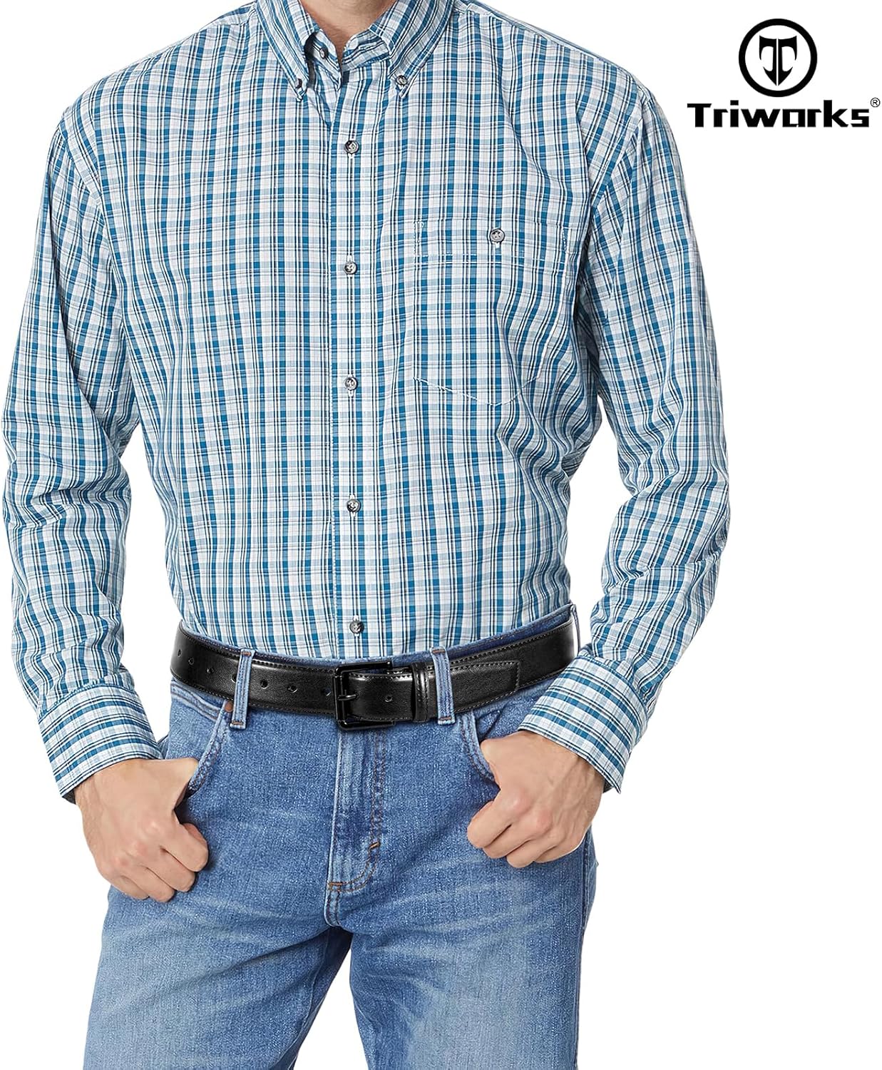 Men Genuine Leather Belt Mens Dress Belt Pin Buckle for Jeans Pants - Image 3