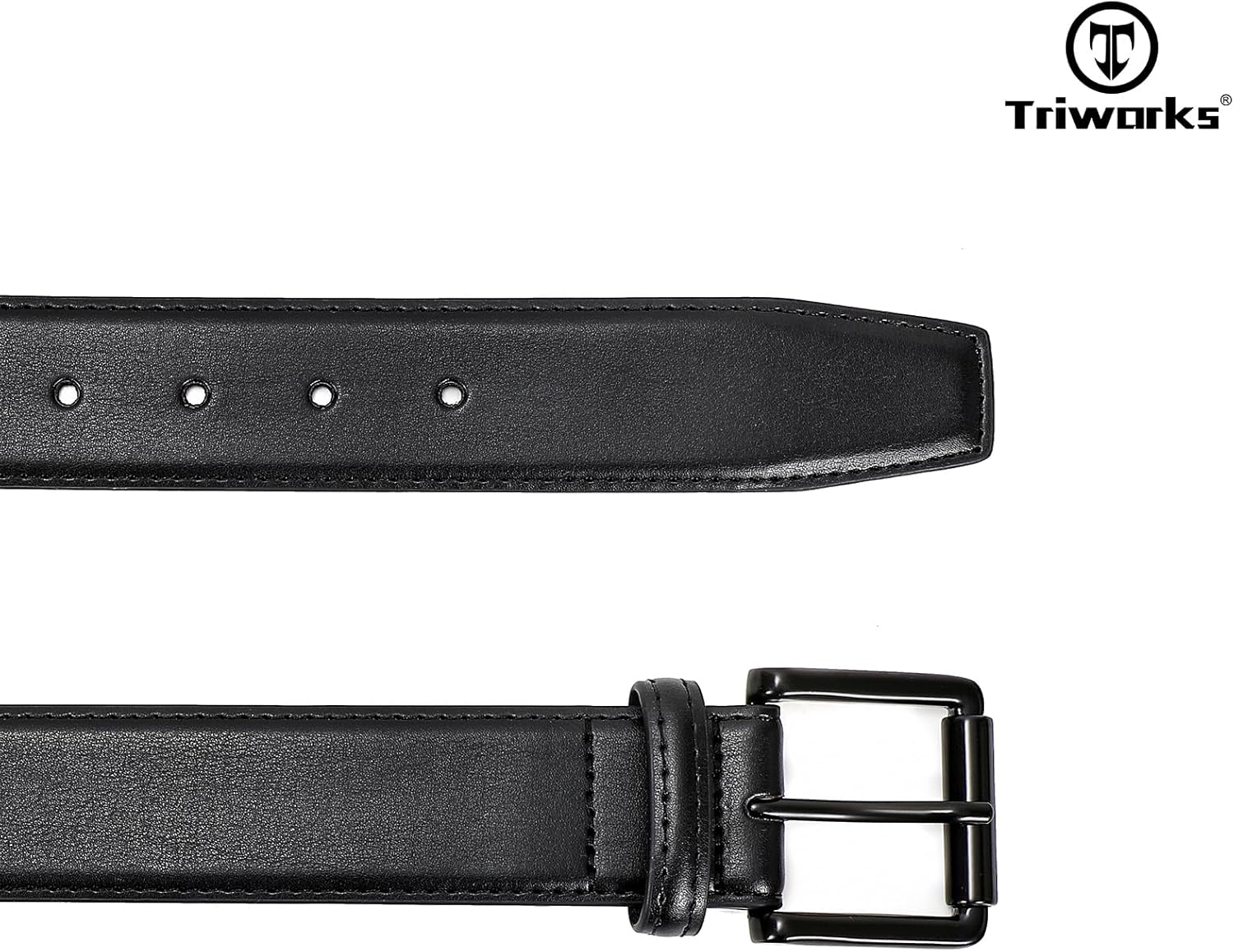 Men Genuine Leather Belt Mens Dress Belt Pin Buckle for Jeans Pants - Image 4