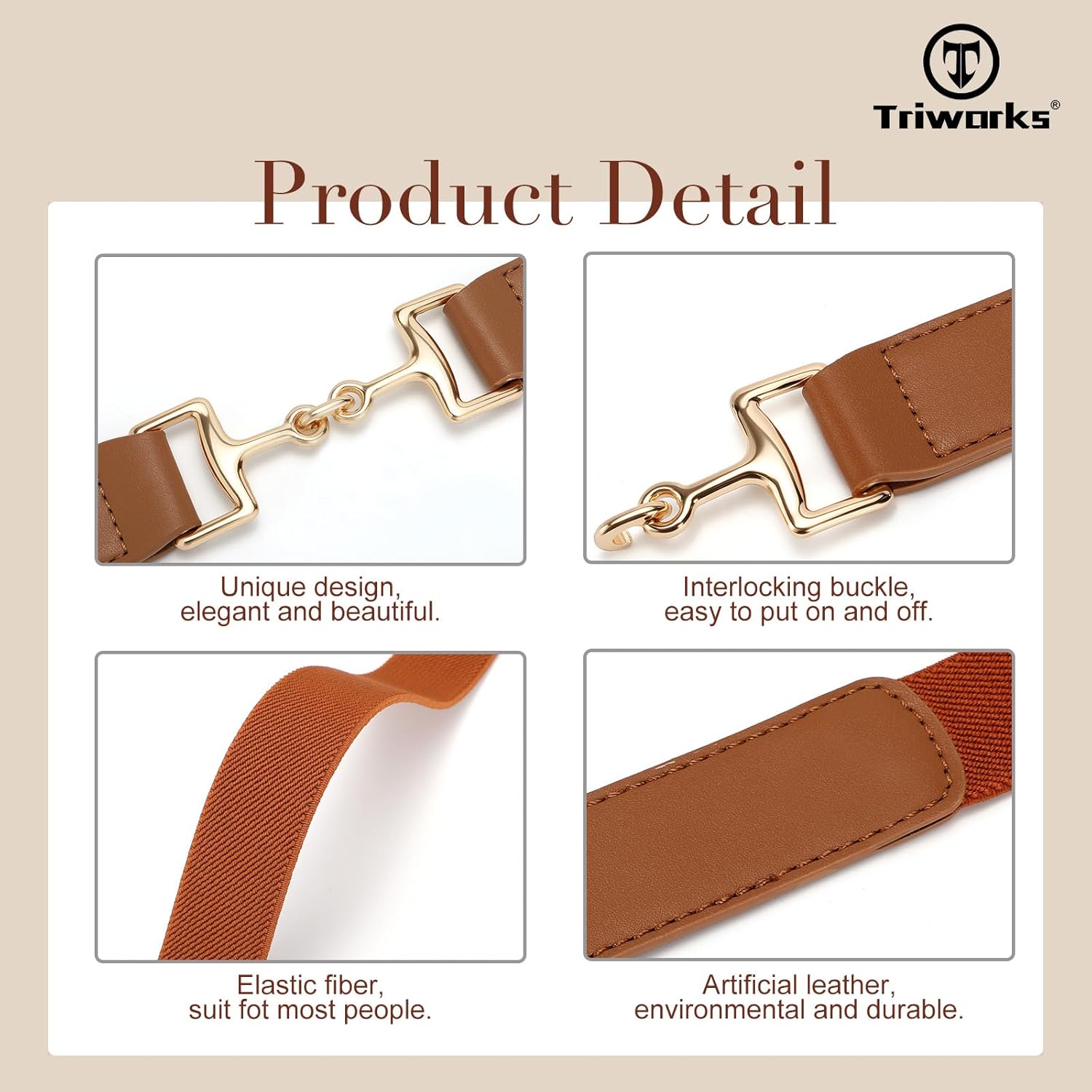 Belts for Women Adjtable Skinny Elastic Belt for Dresses - Image 5