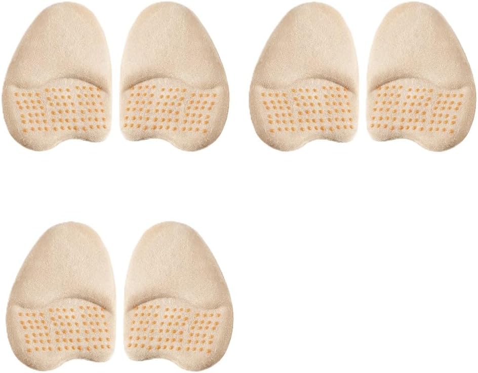 Metatarsal Pads for Women, 2026 Upgraded Ball of Foot Chions, Shoe Inserts with Non-Slip Design, One Size Fits All Breathable Comfort Insoles for High Heels, Sneakers, Sandals (Khaki, 3 Pairs) - Image 1