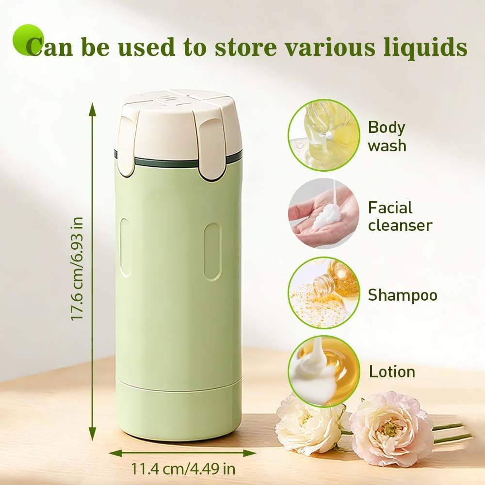 4 in 1 Travel Perfume Bottle Refillable, 4 Pack 30ML Travel Bottles for Toiletries, Leak-Proof & Portable Travel Dispensers Containers for Shampoo, Lotion (Green) - Image 4