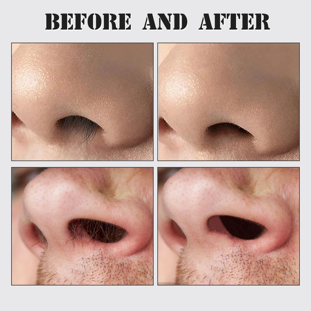 Nasal Hair Cutter, 2025 Double-Sided Nose Hairs Removal, Manual 360° Rotating Nostril Hair Removal Tool, Manual Nose Hairs Cutter, Nasal Hair Trimmer with Ear Picker for Women Men (Beige, 3PCS) - Image 7