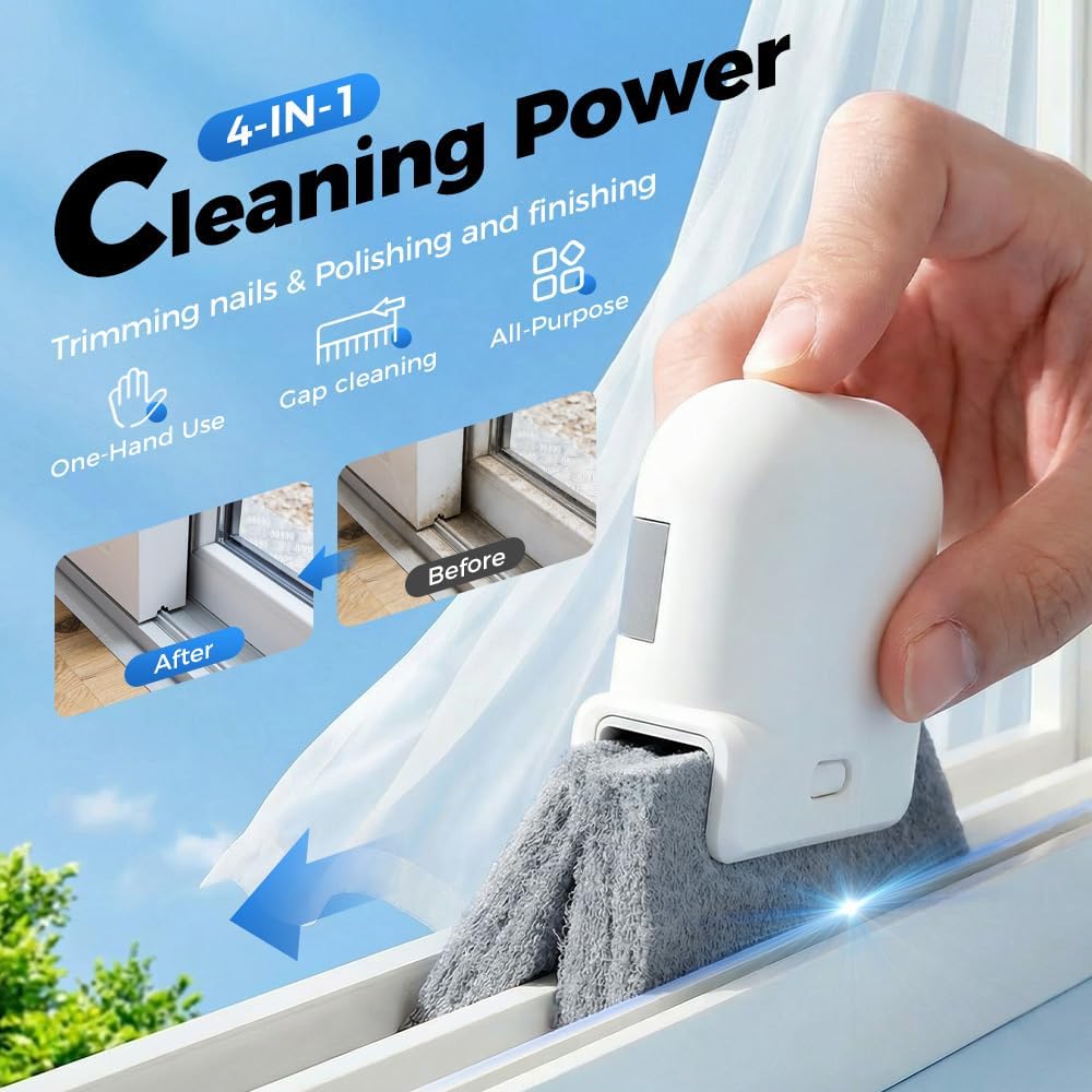 Magic Window Track Cleaner, 2026 Upgraded Handheld Cleaning Brh Set, for Window Slides Grooves, Tile Grout Lines, Shutter Slats, Car AC Vents & Narrow Gaps (Mix-3PCS) - Image 2