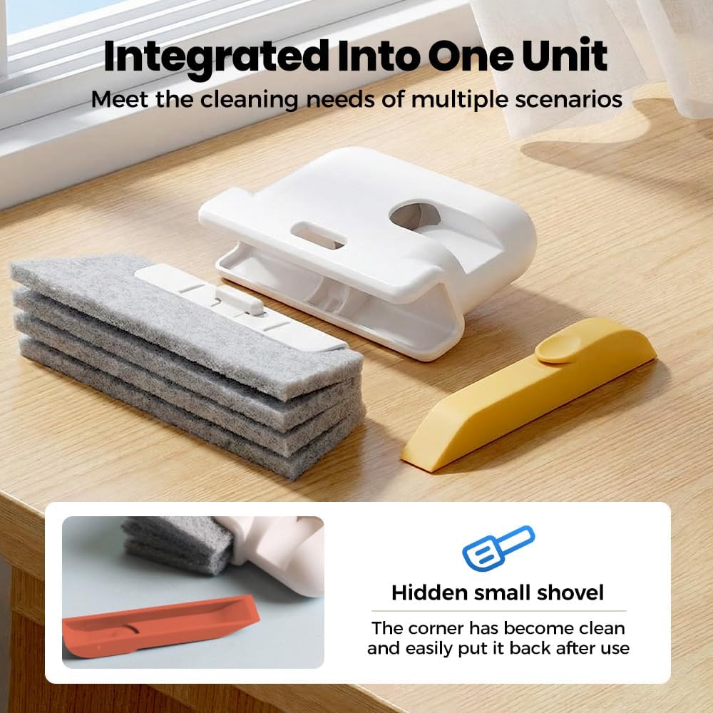 Magic Window Track Cleaner, 2026 Upgraded Handheld Cleaning Brh Set, for Window Slides Grooves, Tile Grout Lines, Shutter Slats, Car AC Vents & Narrow Gaps (Mix-3PCS) - Image 6